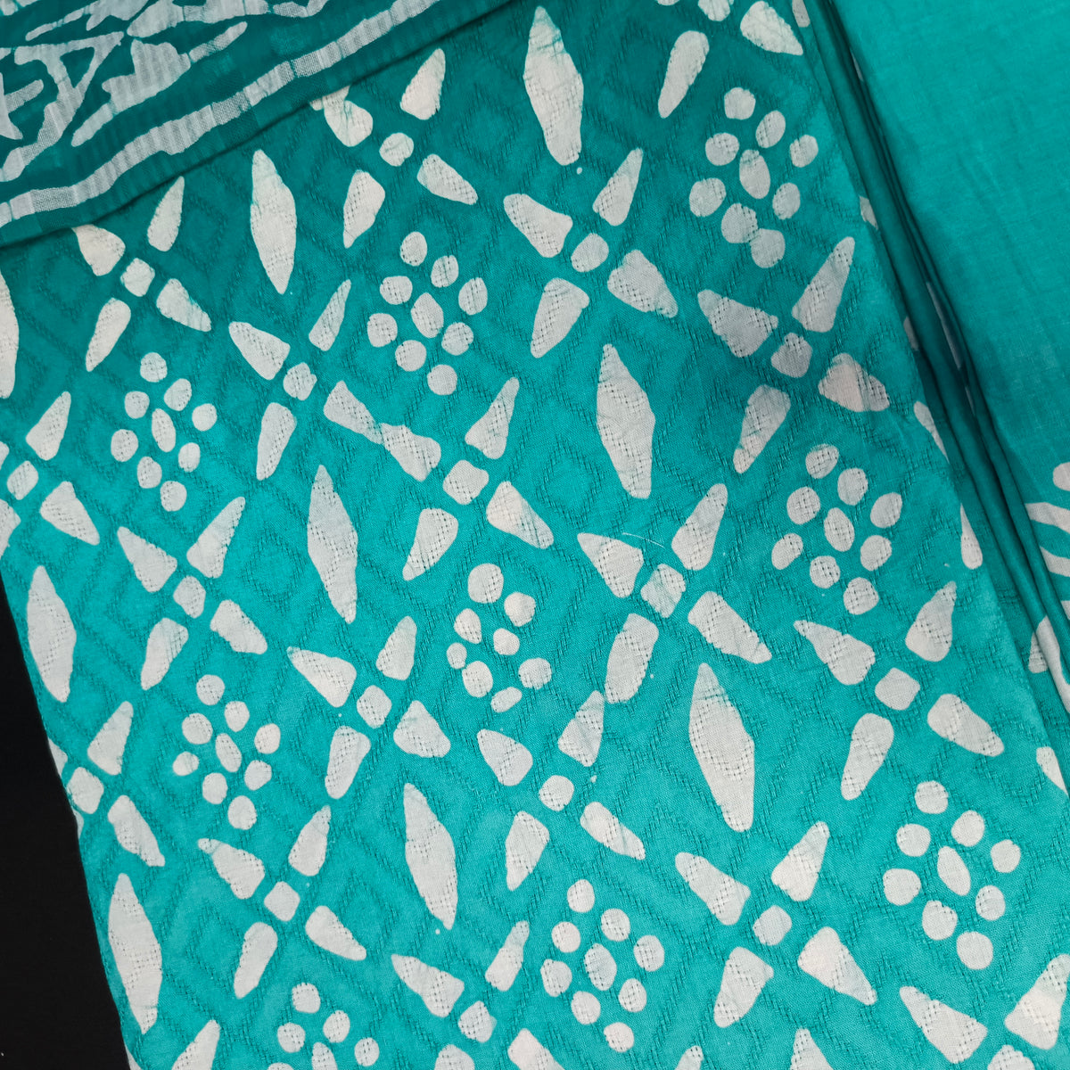 Green Doby cotton ombre color self weave Unstitched suit PA25043