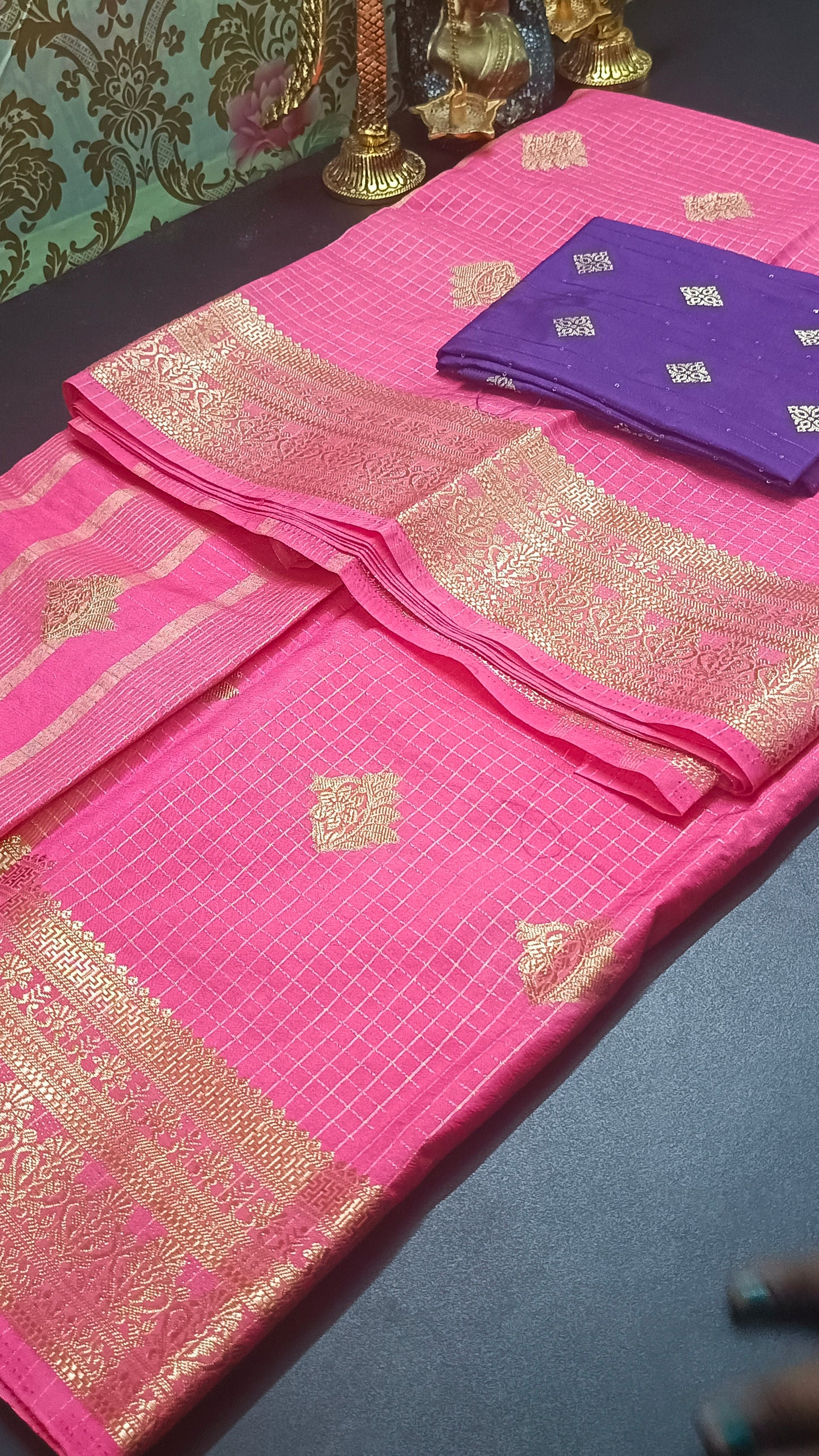 Pink Jaalika Vegan Viscose Georgette Saree MA25222