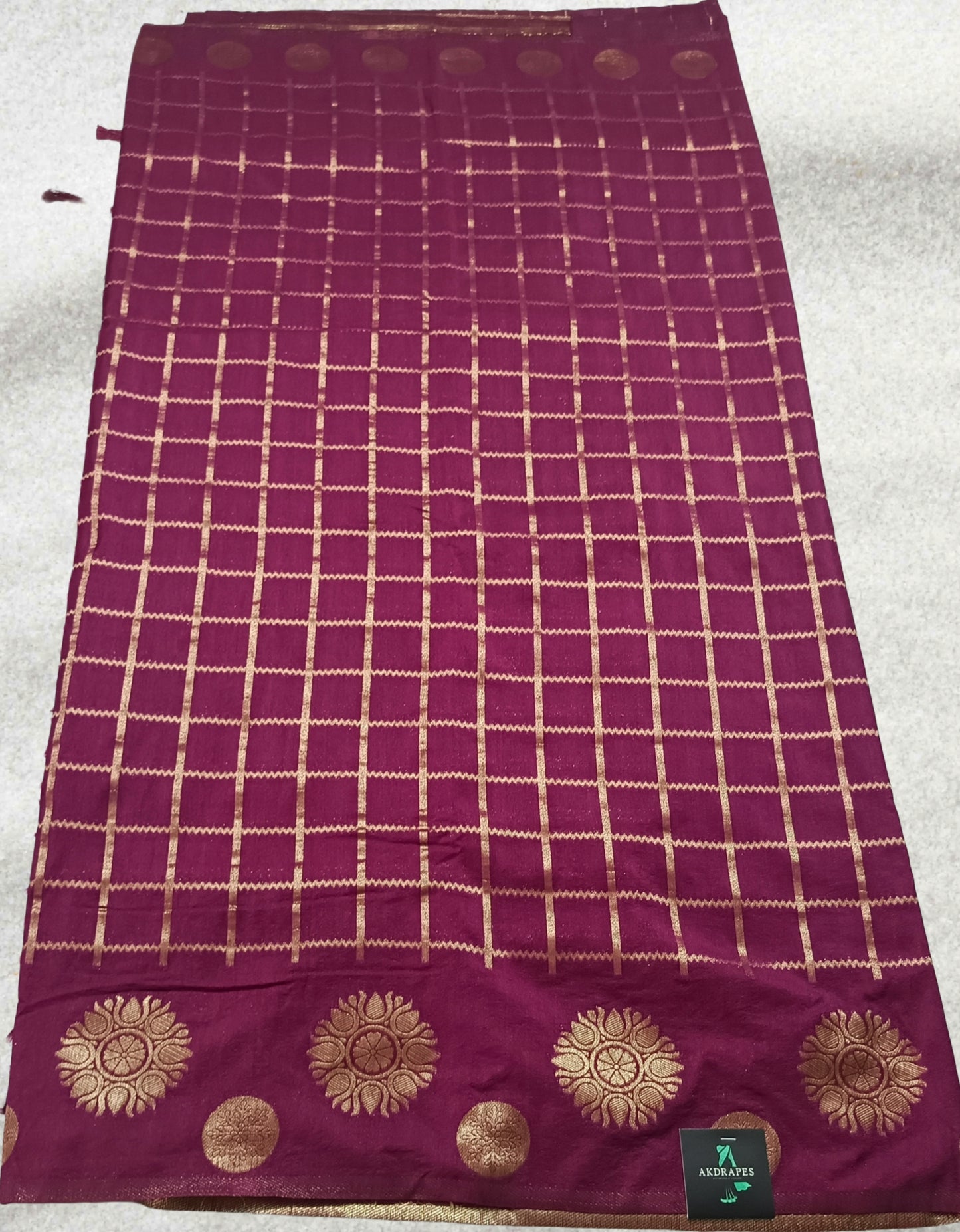 Wine Sudar Chakkram vegan kaddi georgette saree MA25093