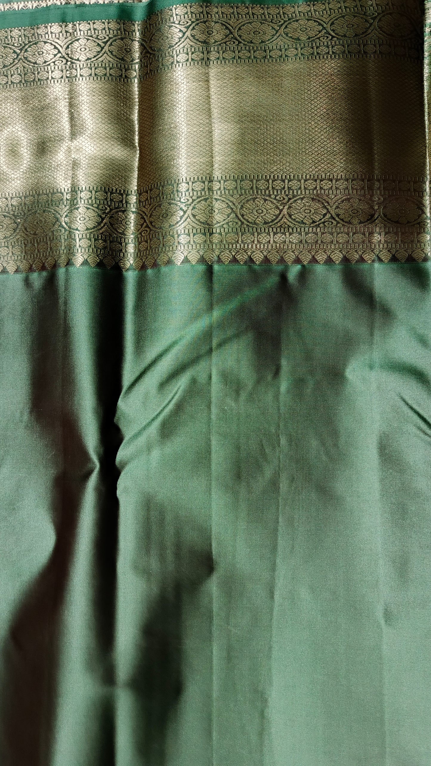 onion pink with pastel green Parijatham Vegan premium kanchi brocade silk saree LA25926