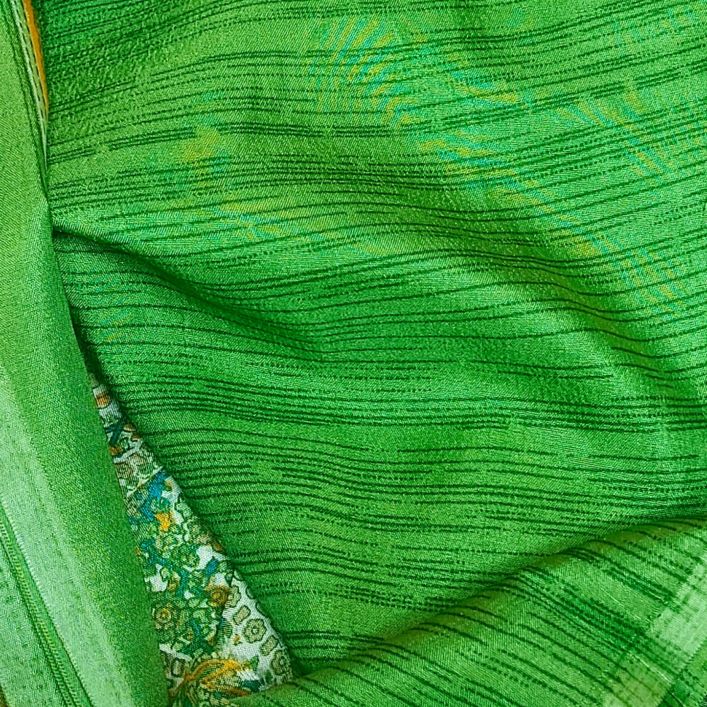 Green Vriddhi silk vol 1 floral vegan tussar crepe digital saree SA25635