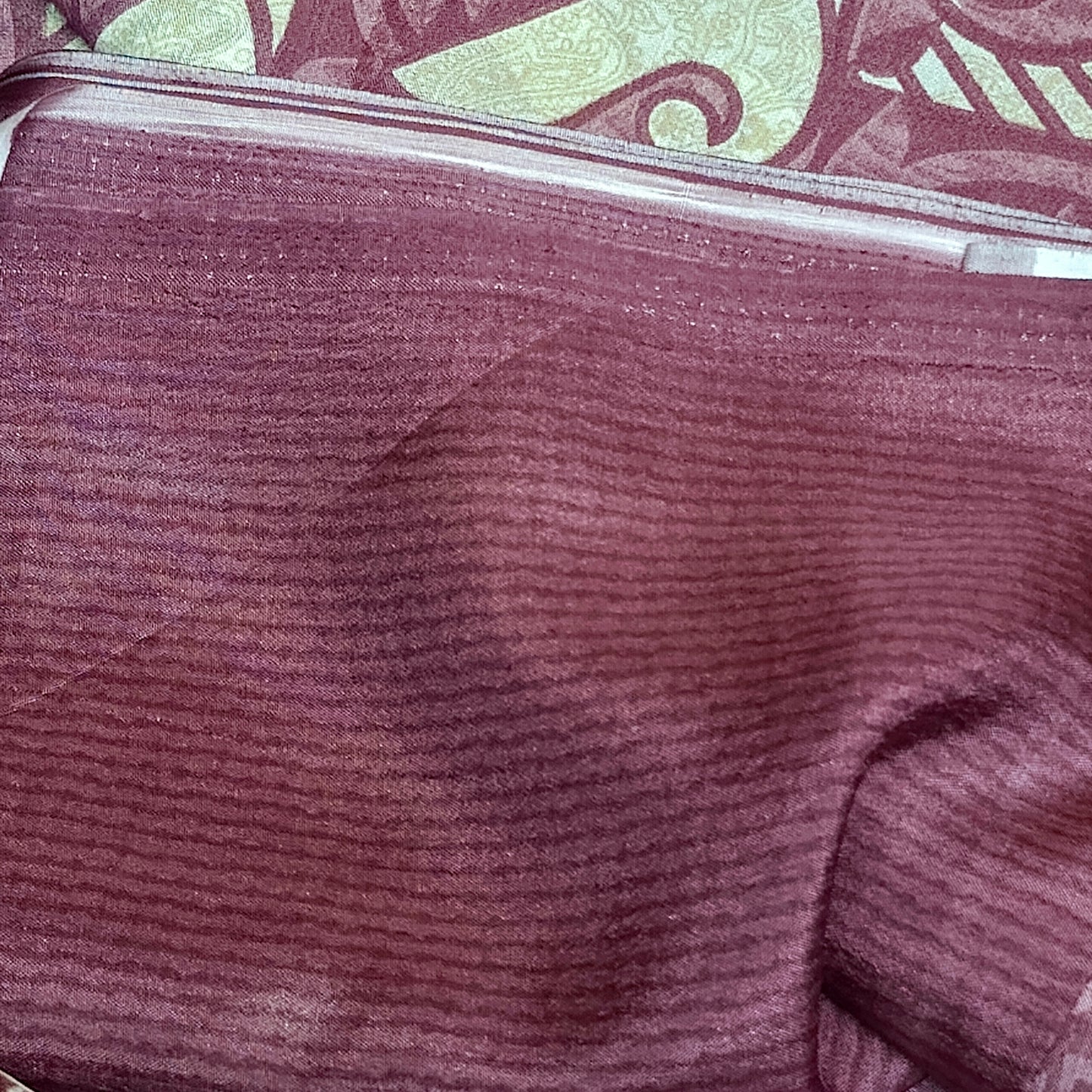 Wine Vriddhi silk vol 7 vegan tussar crepe digital saree SA25658