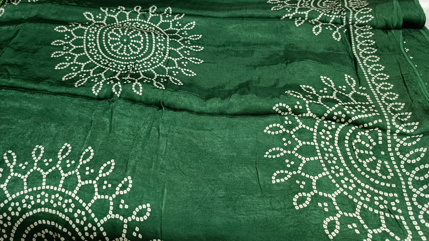 Green Mystic Mashru vegan silk saree SA25859