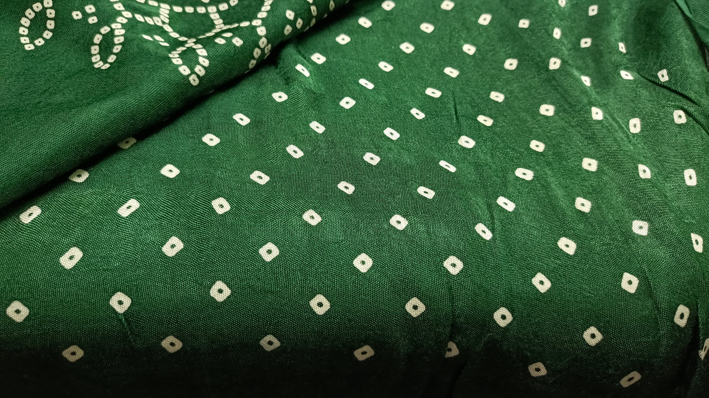 Green Mystic Mashru vegan silk saree SA25859