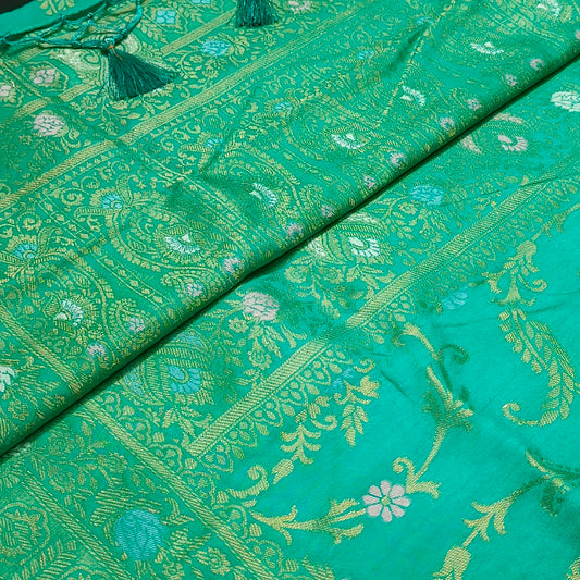 Light green Anaamika vegan kaddi georgette saree MA25276