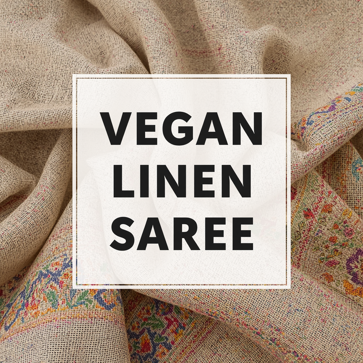 Vegan Linen saree