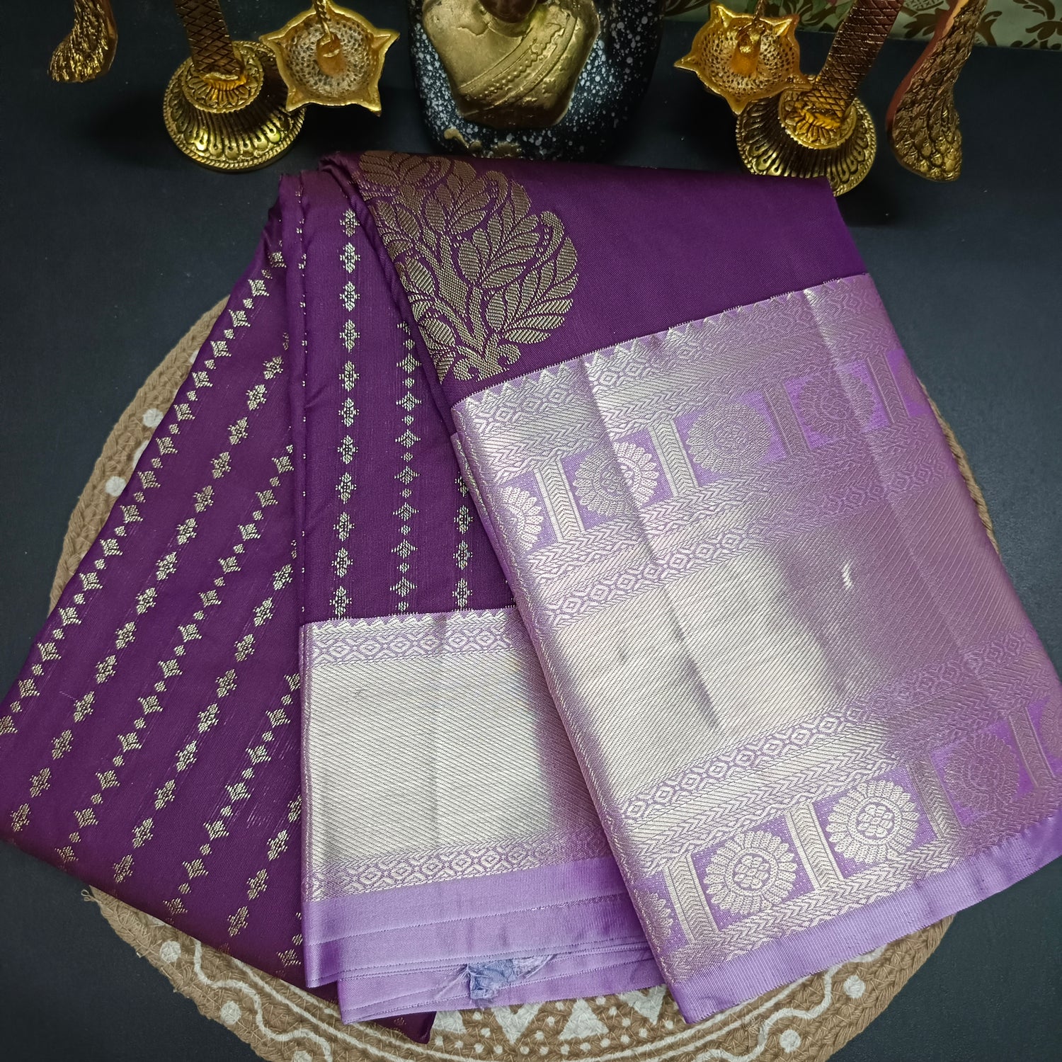 Varnajalam vegan kanchi silk saree