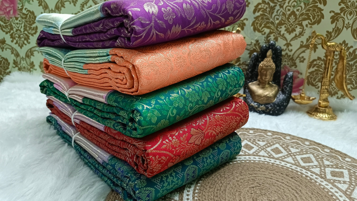 Aishwariyam vegan kanchi brocade silk saree