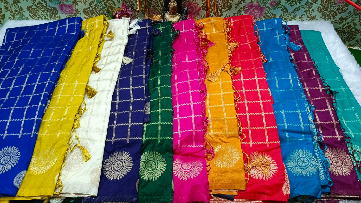 Sudar chakkram vegan kaddi georgette saree