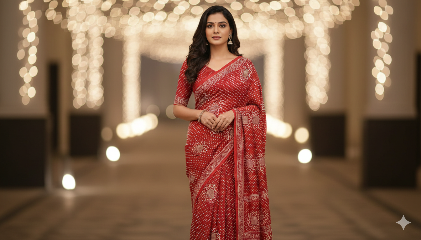 Vegan Mashru Silk Saree