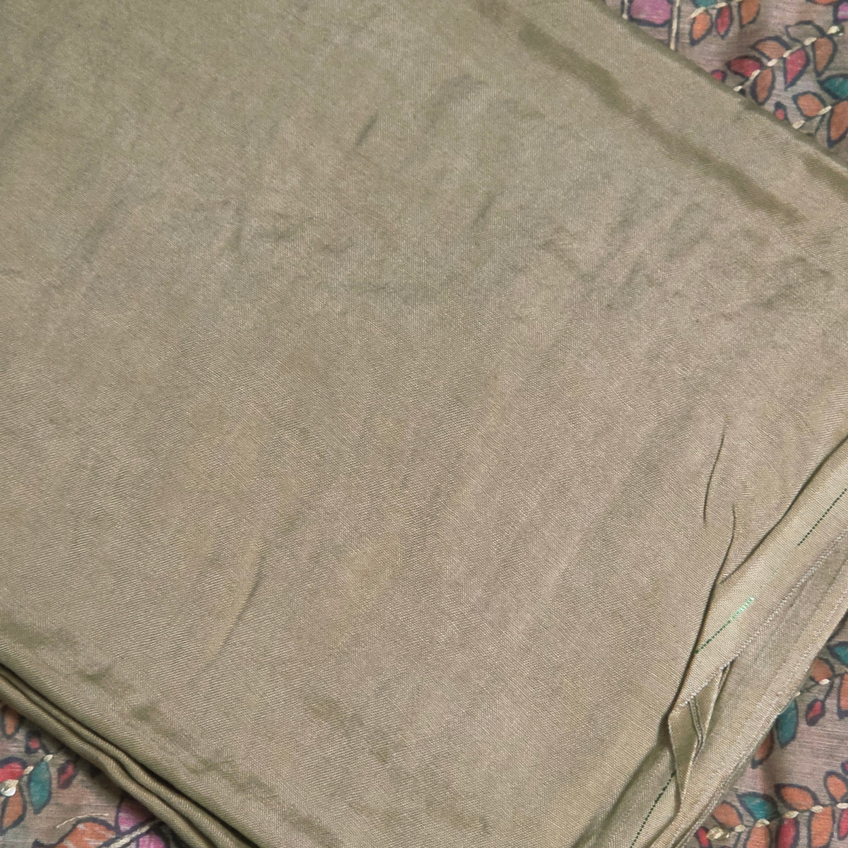 Beige Chanderi digital Tie Kantha with heavy madhubani print Kantha dupatta PA25024