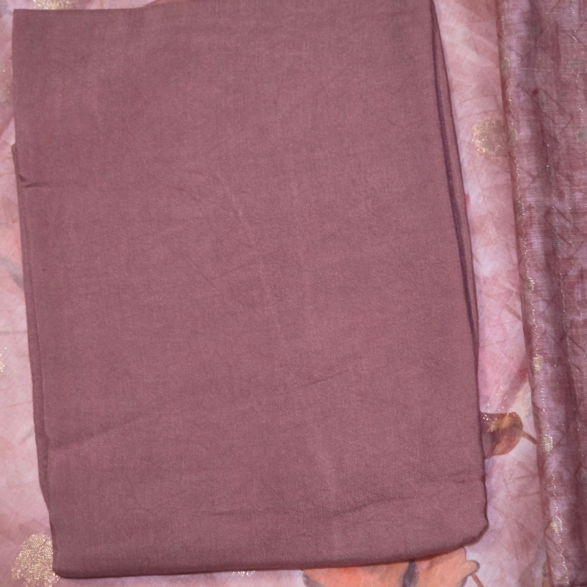 Rust Orange Chanderi Zari weave digital top banarasi dupatta PA25030