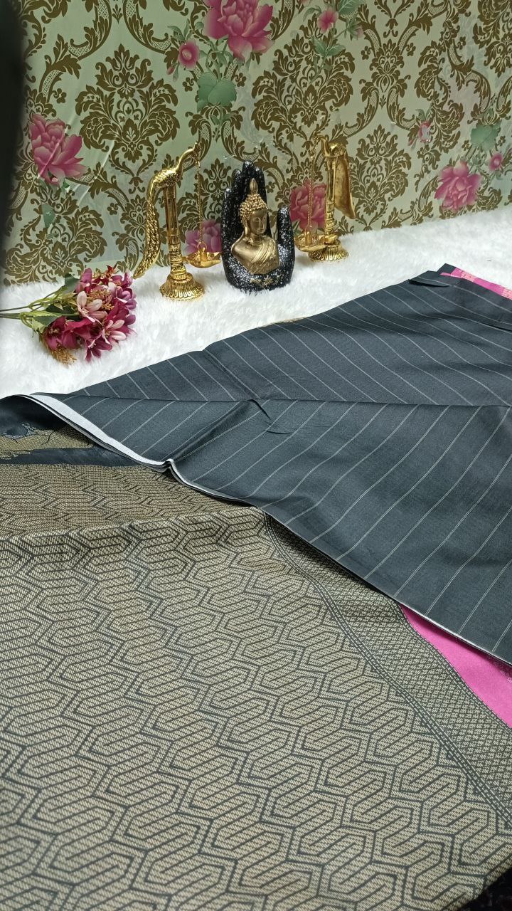 Pink Tinkha Cow Vegan tussar saree SA25614