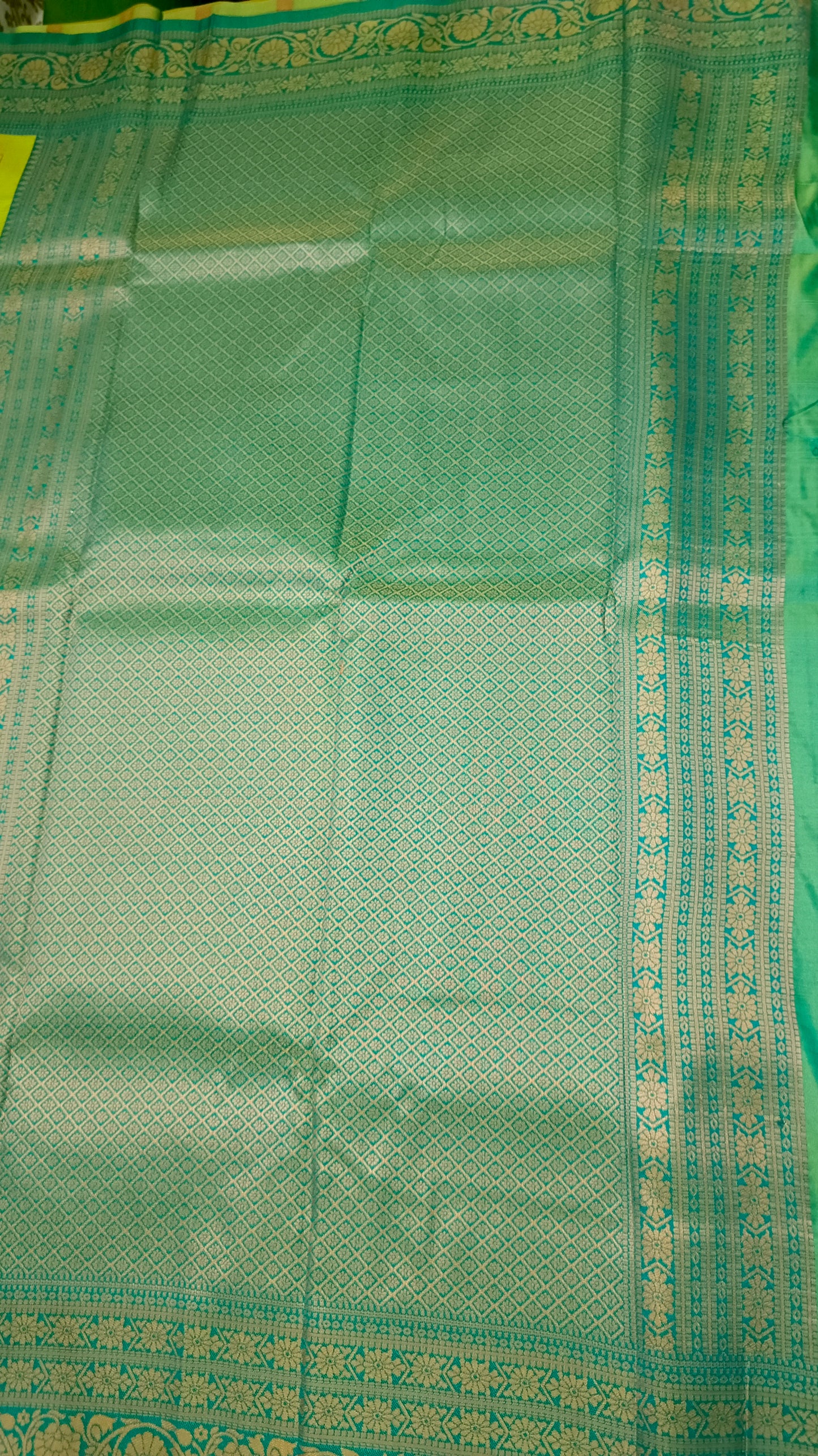 Green Anantha vastra Vegan Kanchi soft silk saree MA25121