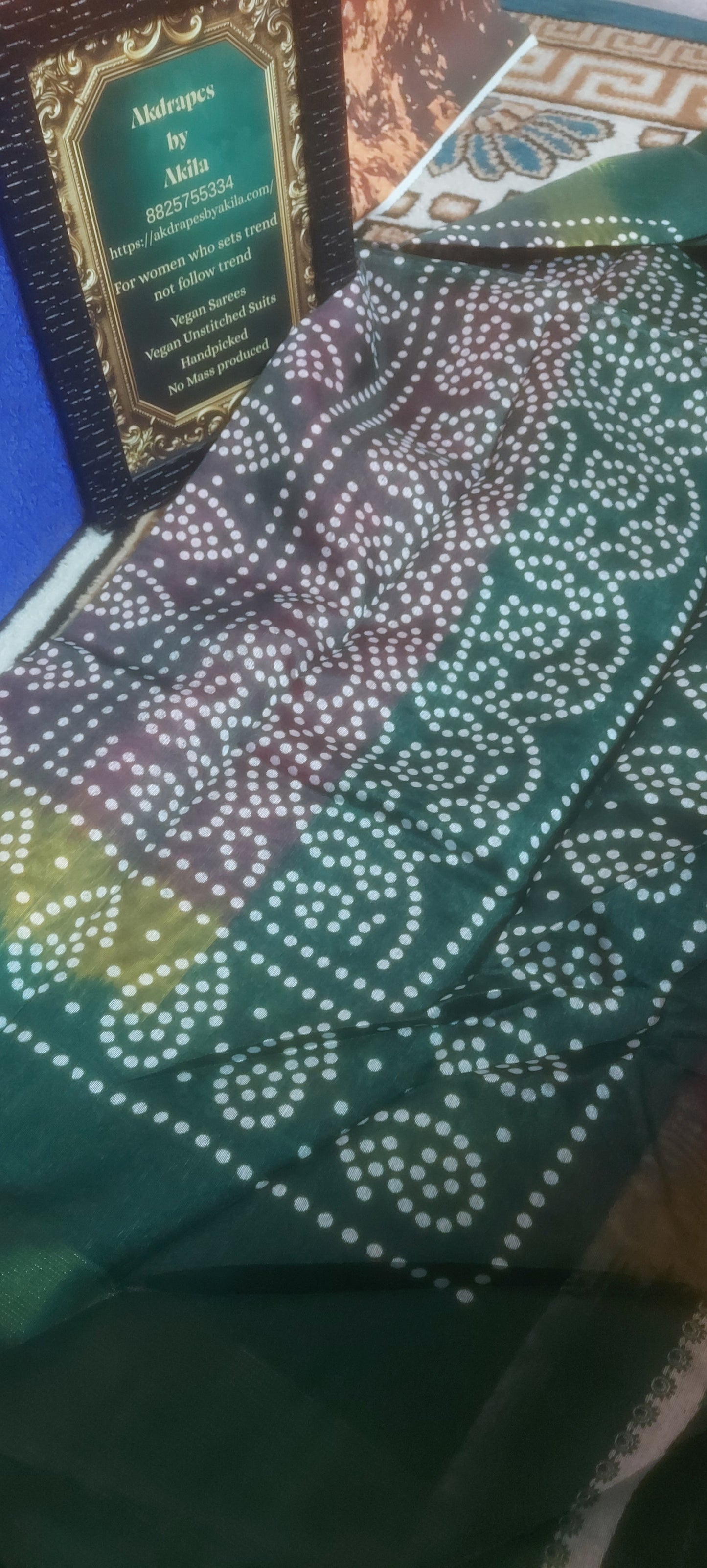 Pink Tricolor vegan linen zari border saree JA26033