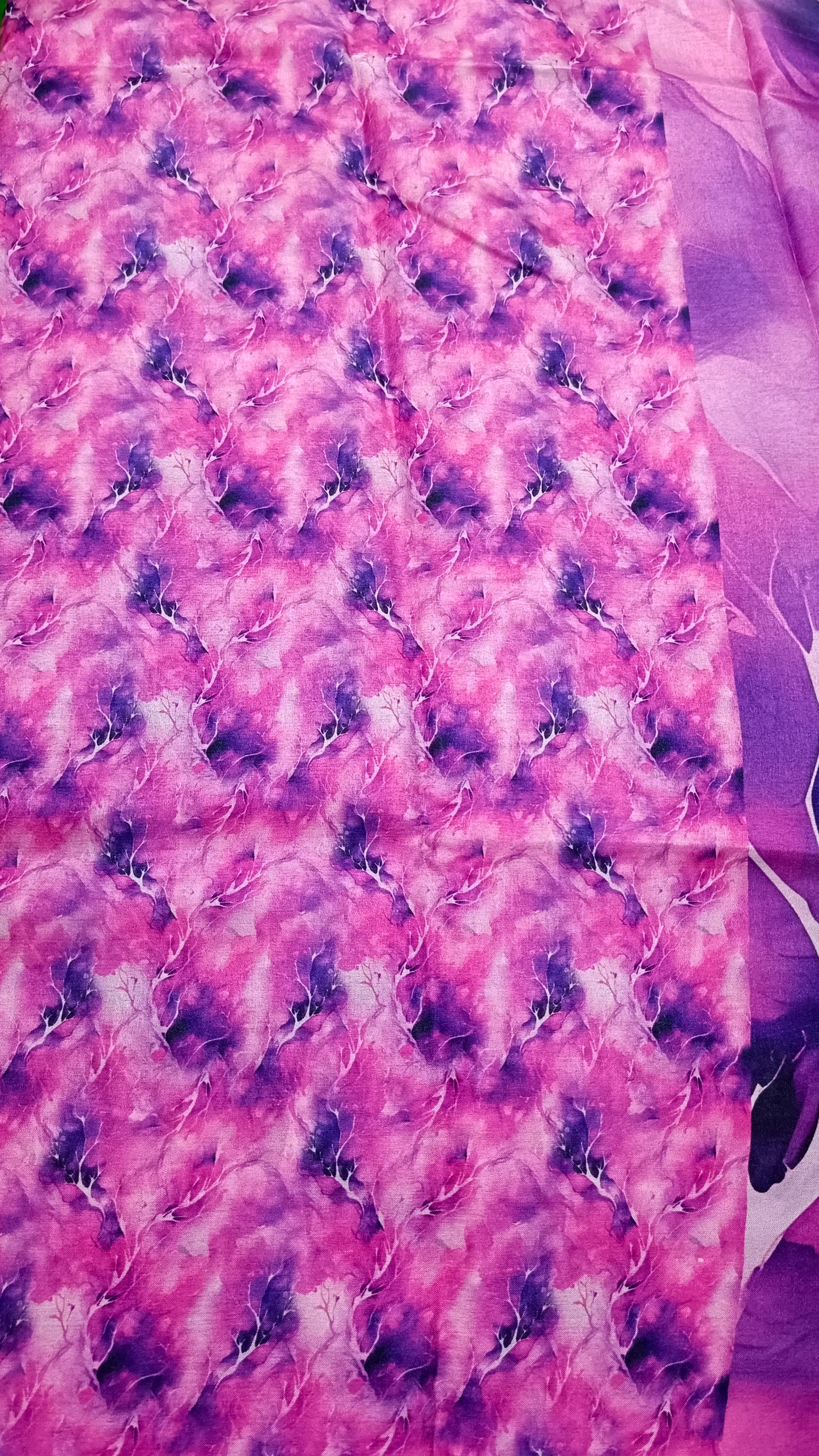 Purple Marble Vegan Chiffon silk saree SA25705
