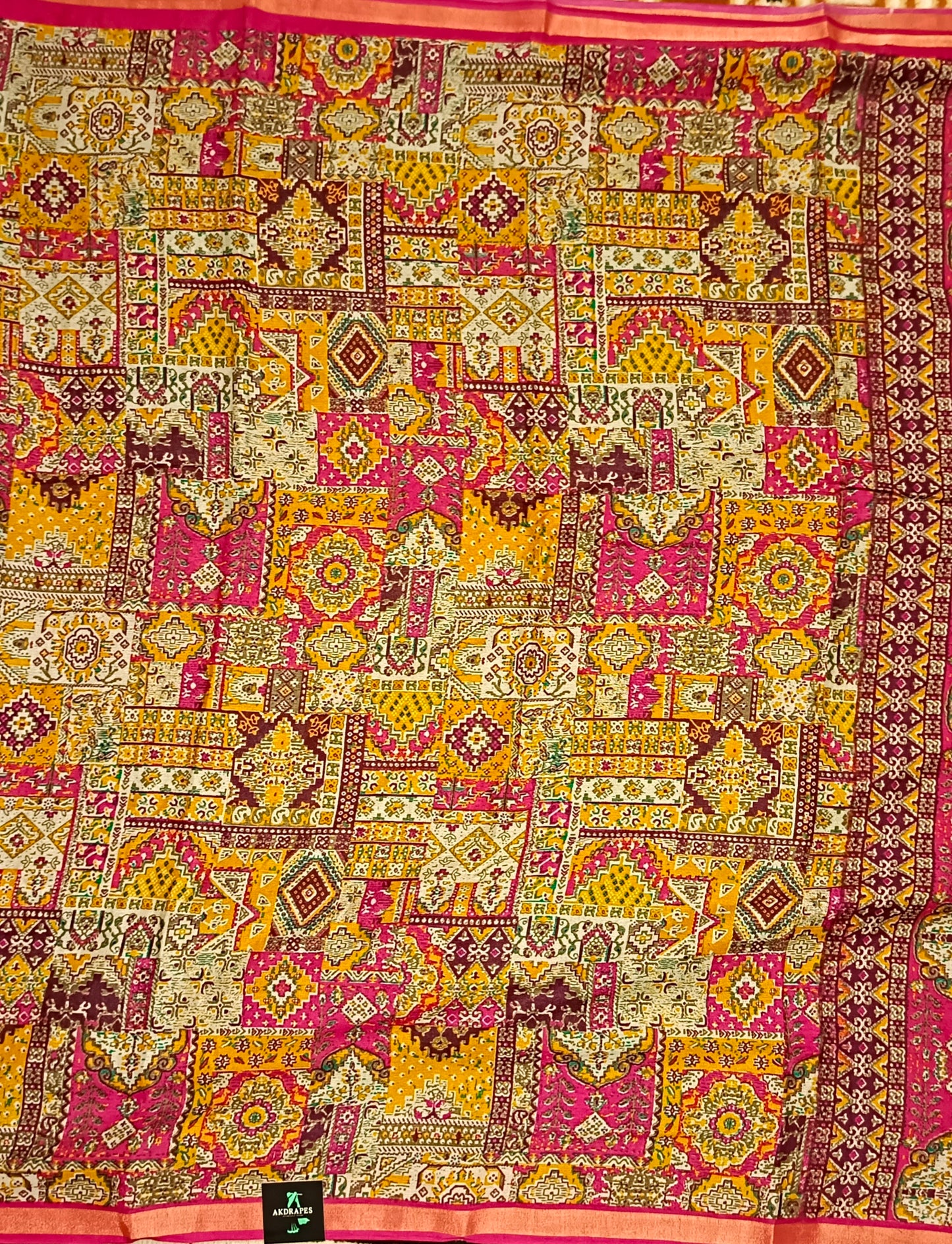 Yellow sugandha vegan digital malai cotton saree SA25579