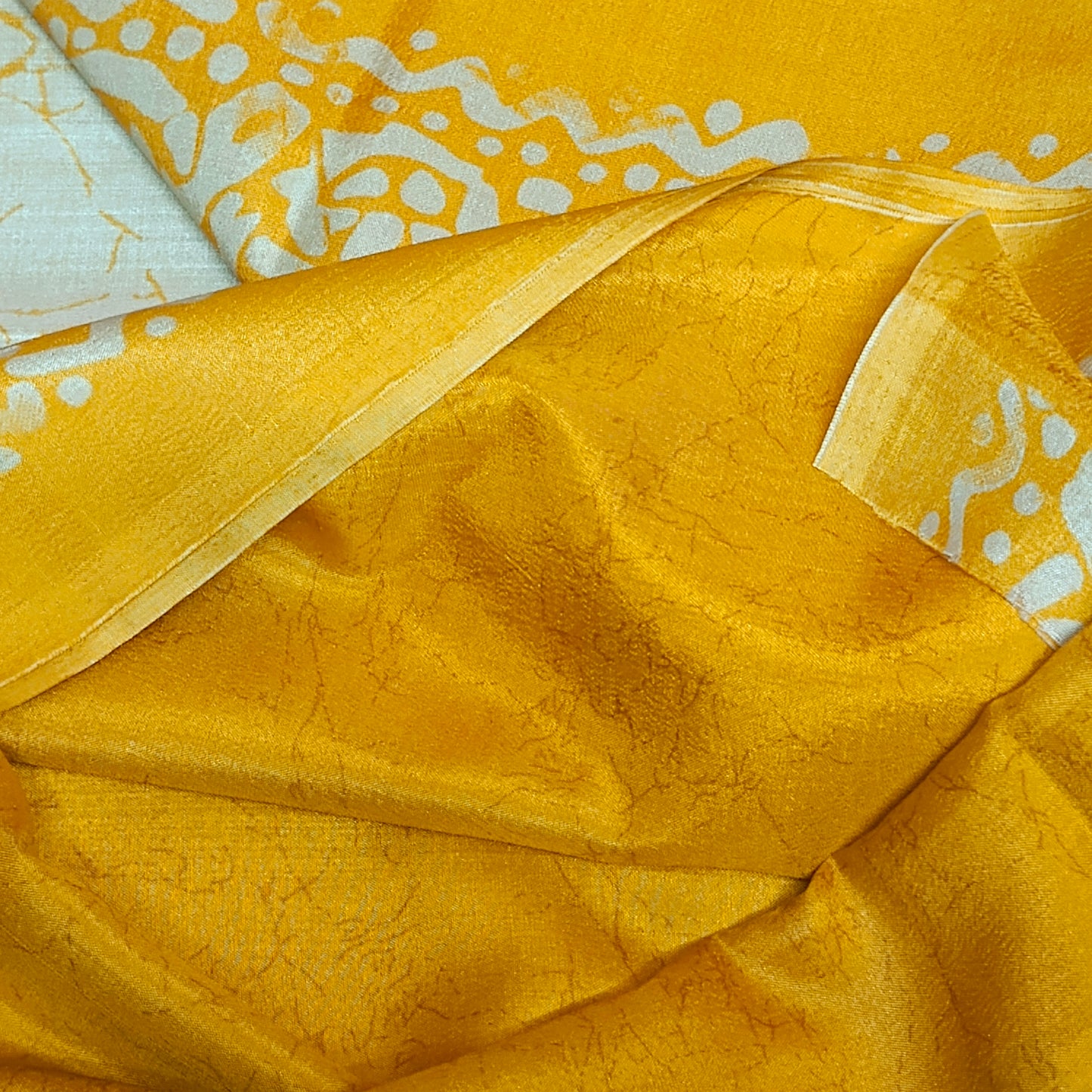 Yellow Vriddhi silk vol 5 Batik vegan tussar crepe digital saree SA25652