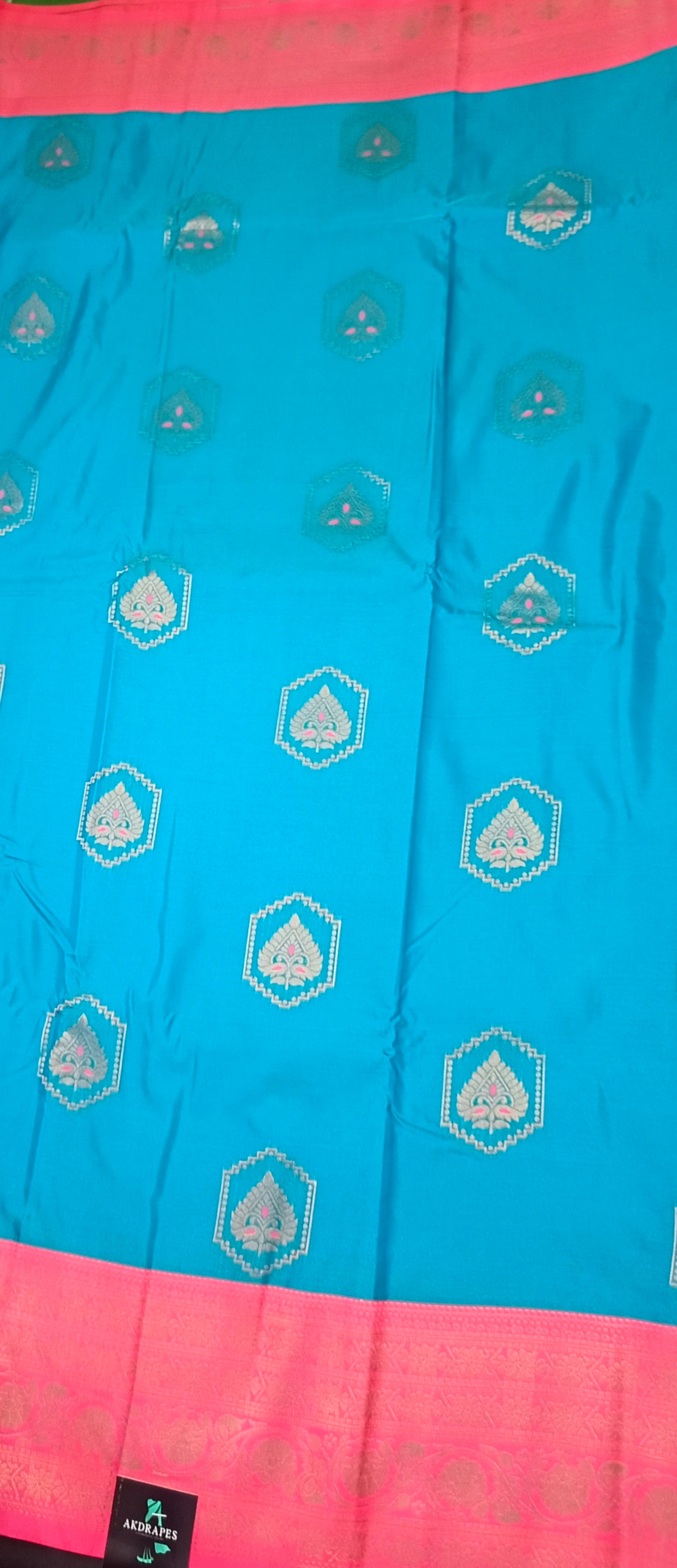 Blue Pink Anantha vastra Vegan Kanchi soft silk saree MA25125