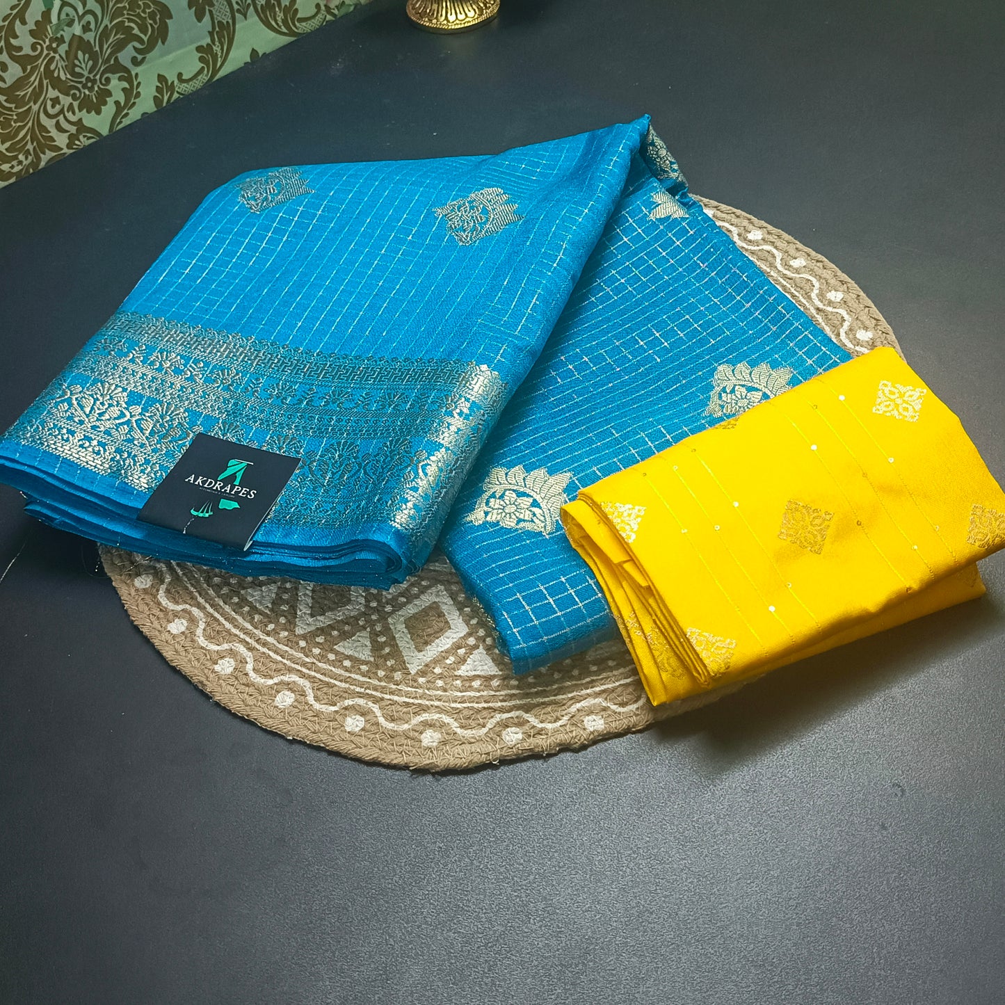 Blue Jaalika Vegan Viscose Georgette Saree MA25229