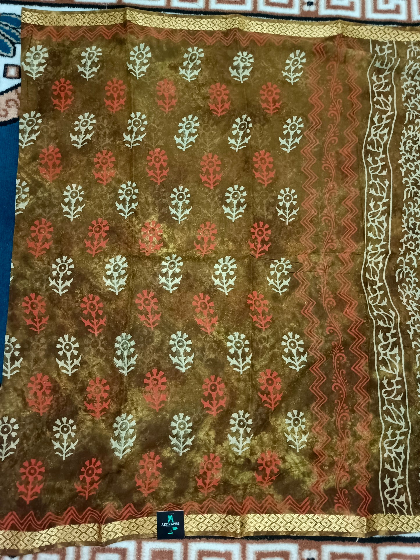 Brown Pina cola Vol 2 Vegan mull cotton saree HA25483