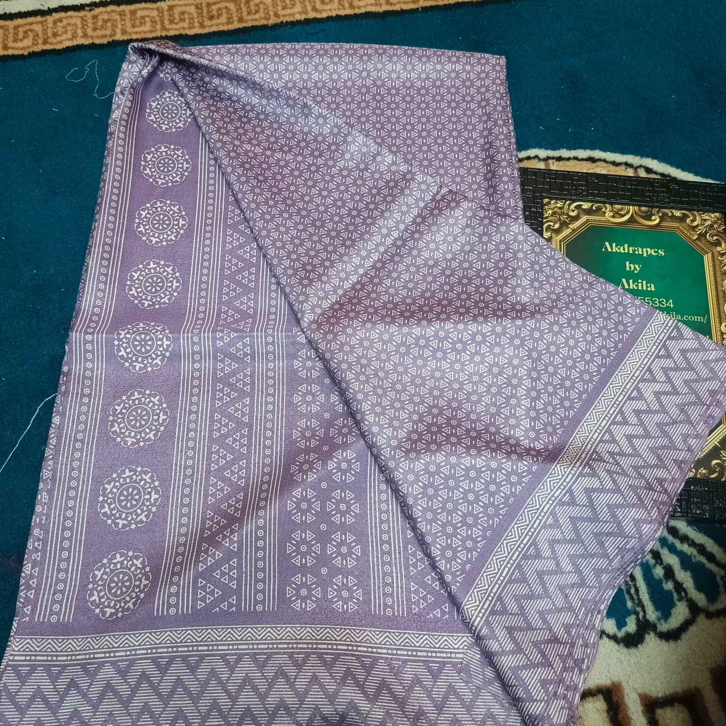 Lavender Kashmiri vegan crepe Silk vol 04 SA25672