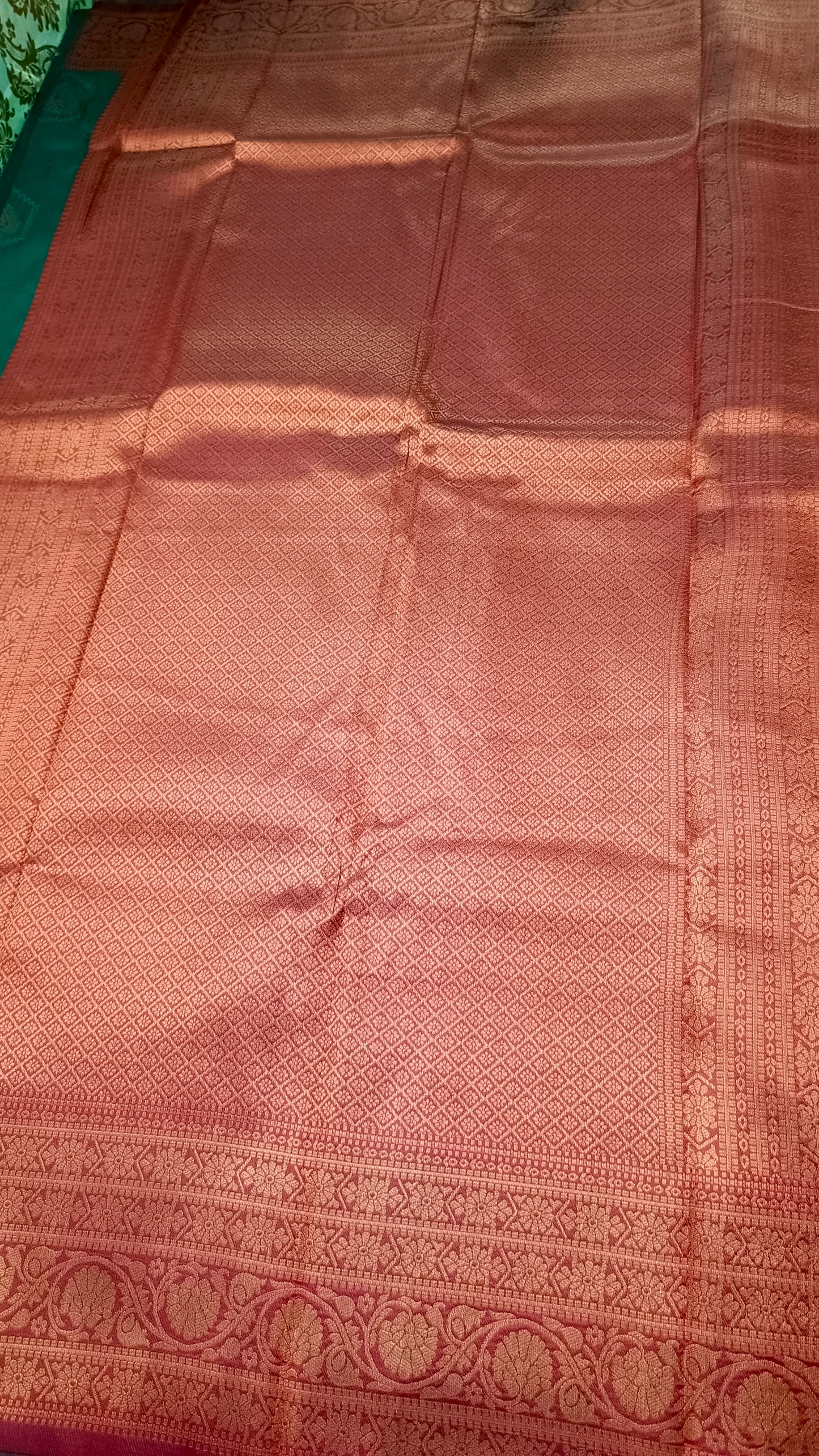 Bottle green Maroon Anantha vastra Vegan Kanchi soft silk saree MA25117