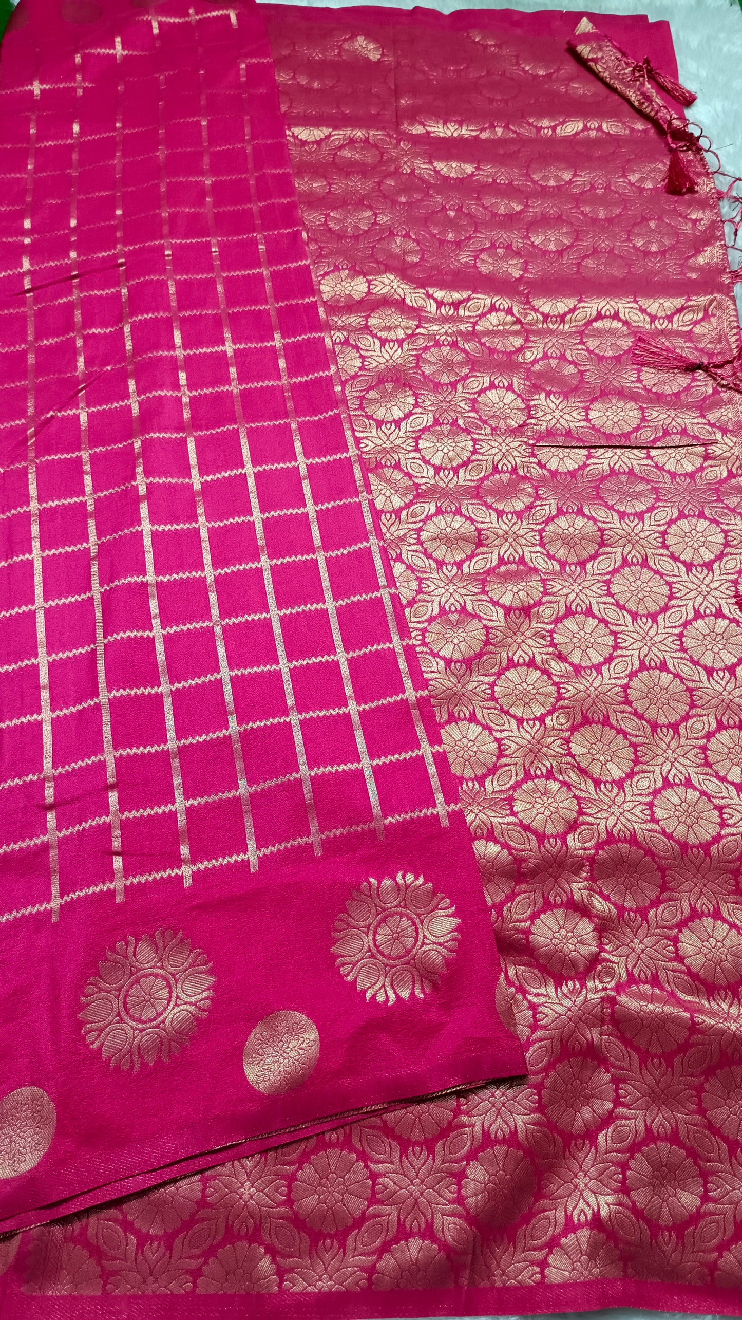 Pink Sudar Chakkram vegan kaddi georgette saree MA25100