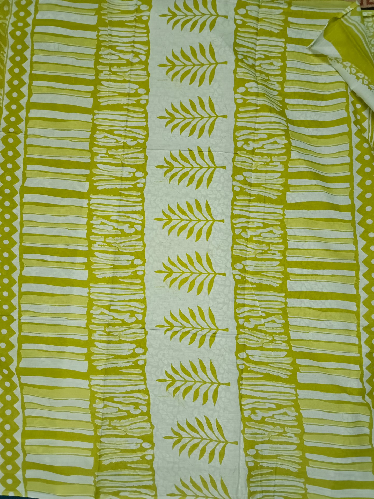 Green Vegan floral Jaipur cotton saree SA25749