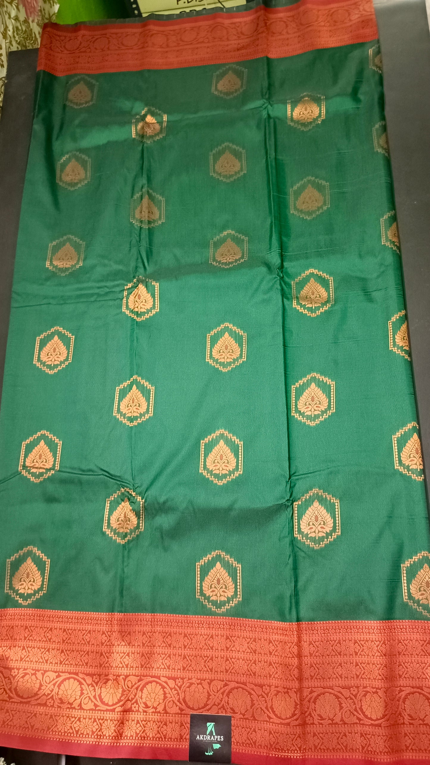 Bottle green Maroon Anantha vastra Vegan Kanchi soft silk saree MA25117