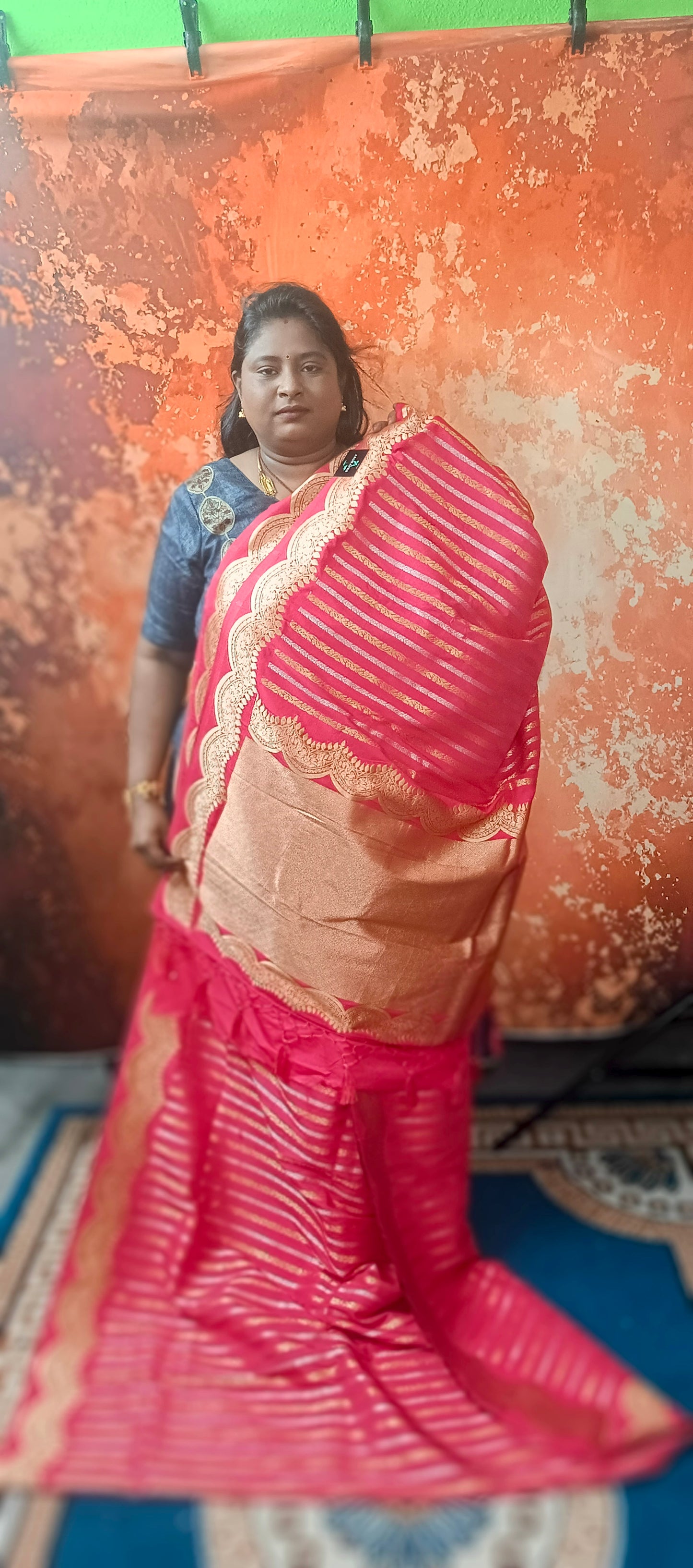 Pink Kanakavalli Premium vegan kaddi georgette saree MA25236