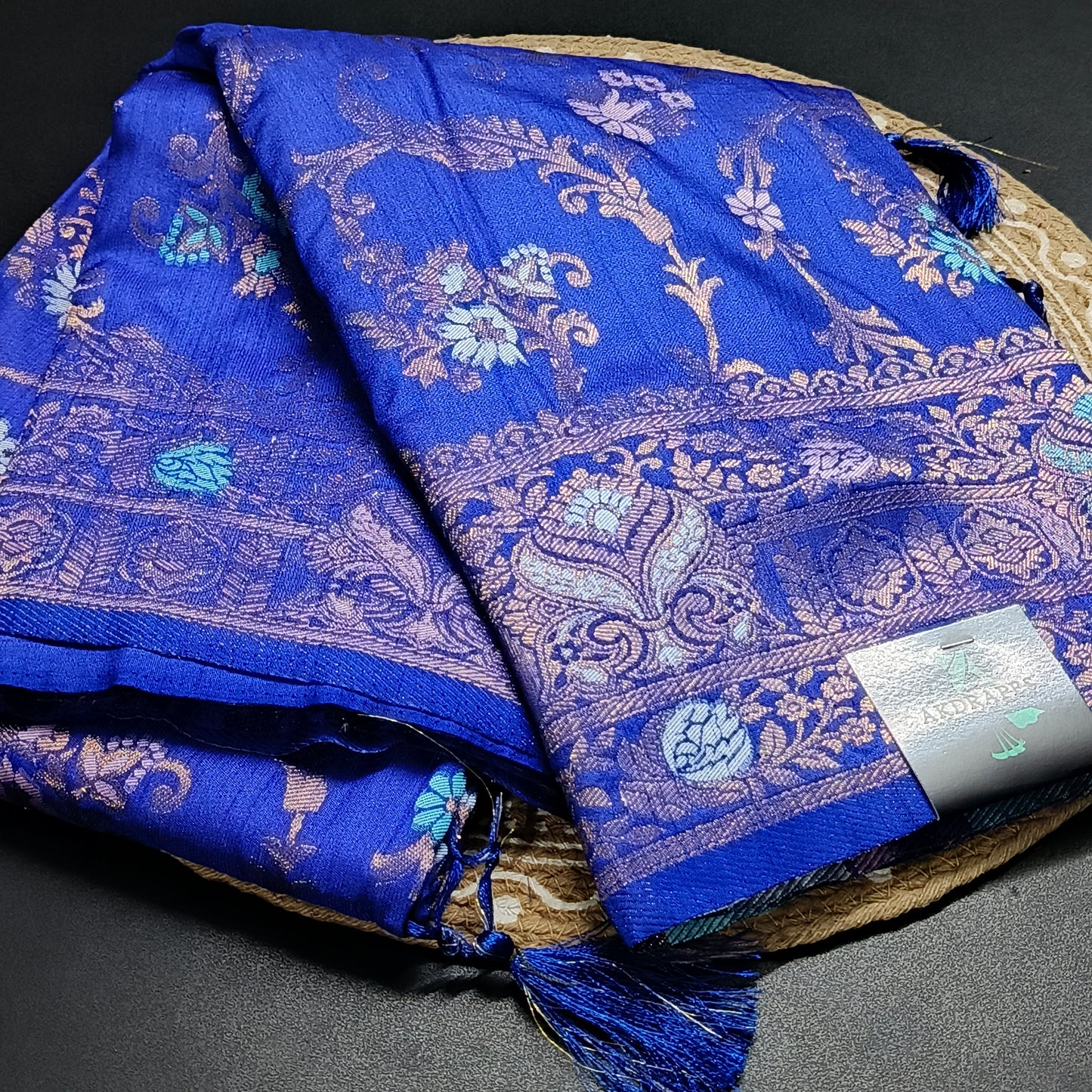 Royal Blue Anaamika vegan kaddi georgette saree MA25266