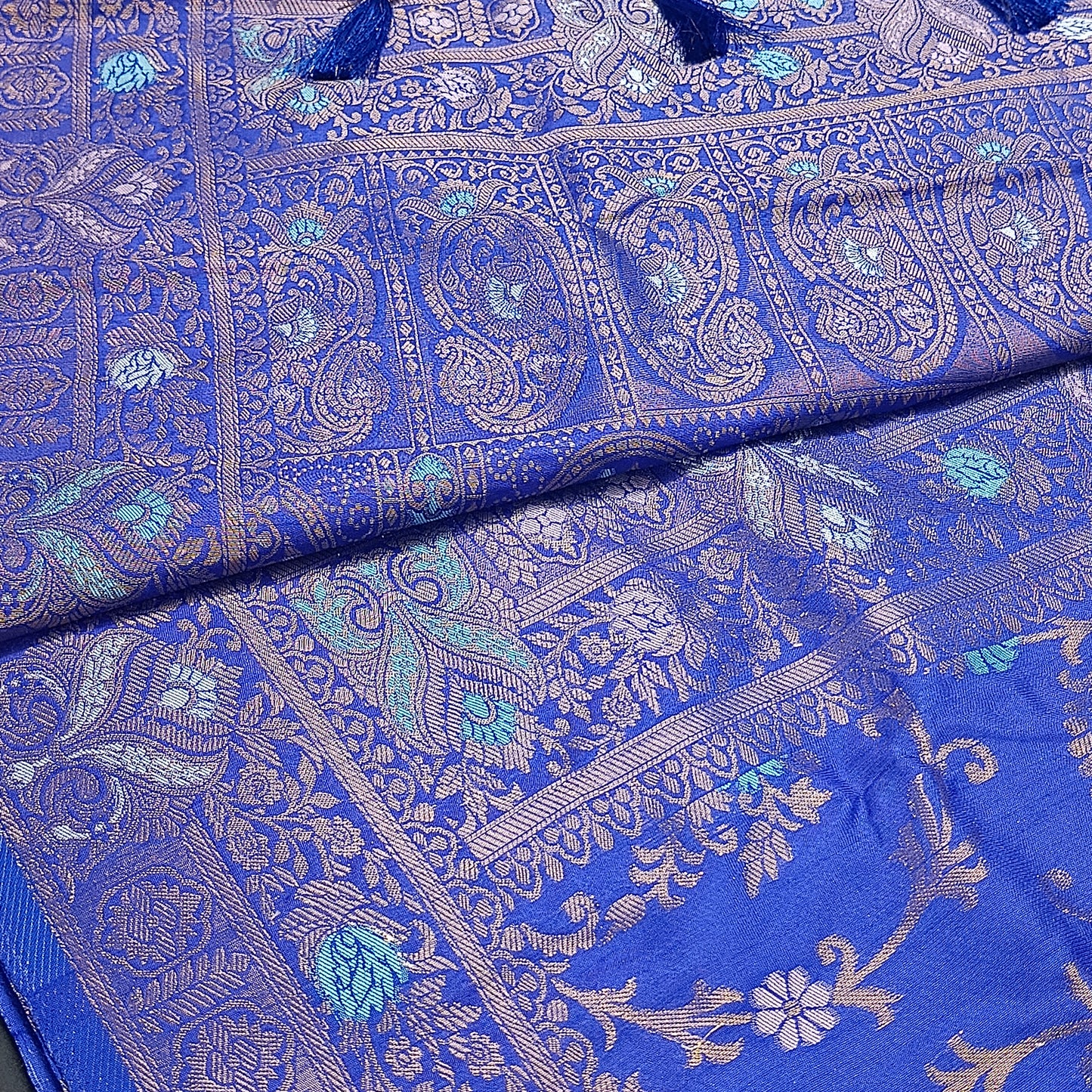 Royal Blue Anaamika vegan kaddi georgette saree MA25266