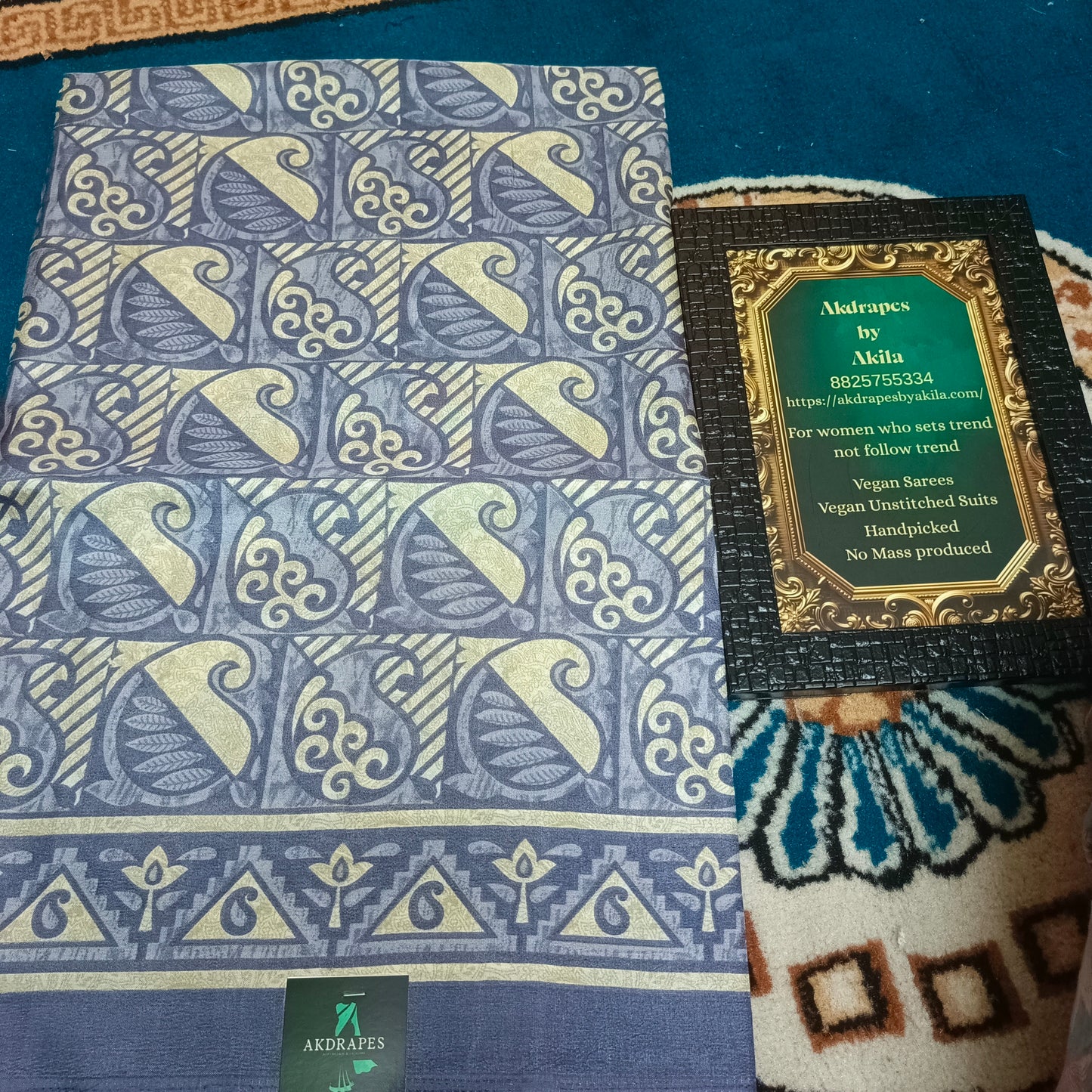 Lavender Vriddhi silk vol 7 vegan tussar crepe digital saree SA25660