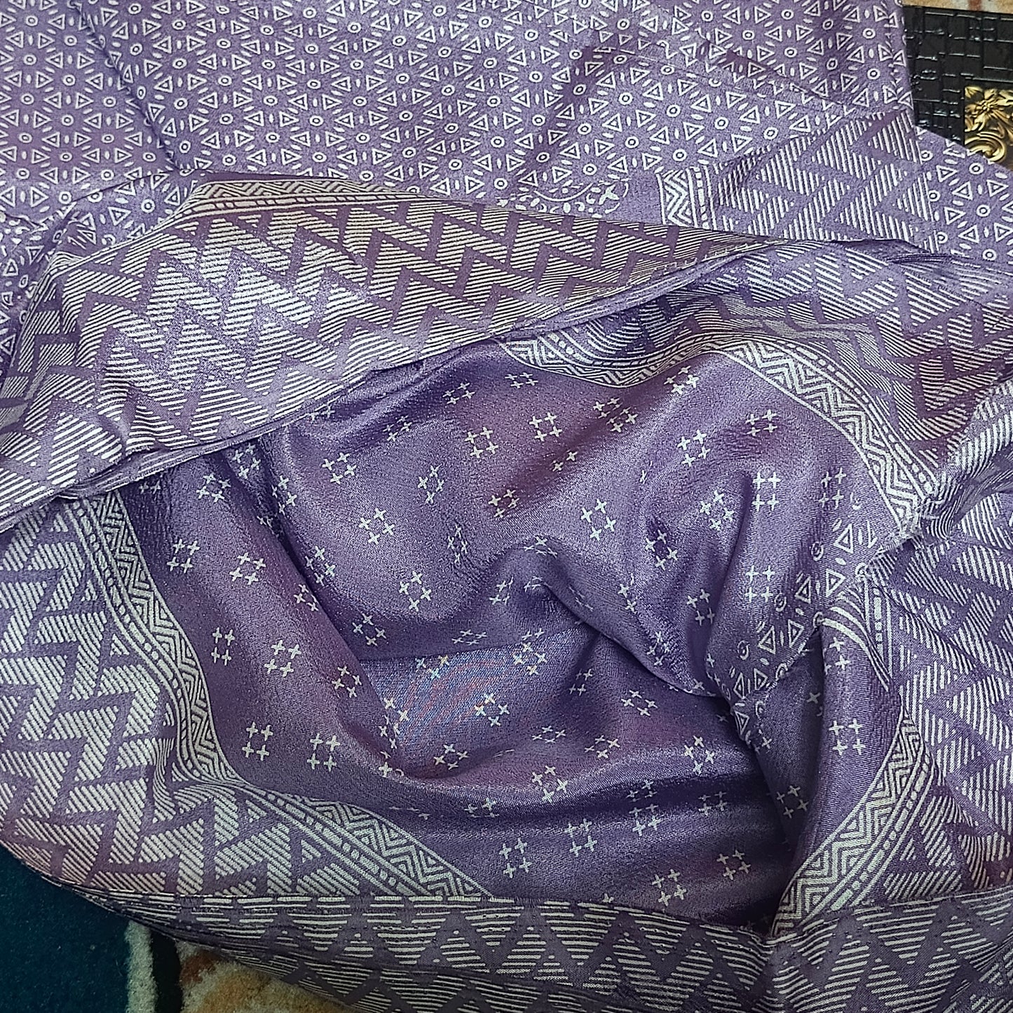 Lavender Kashmiri vegan crepe Silk vol 04 SA25672