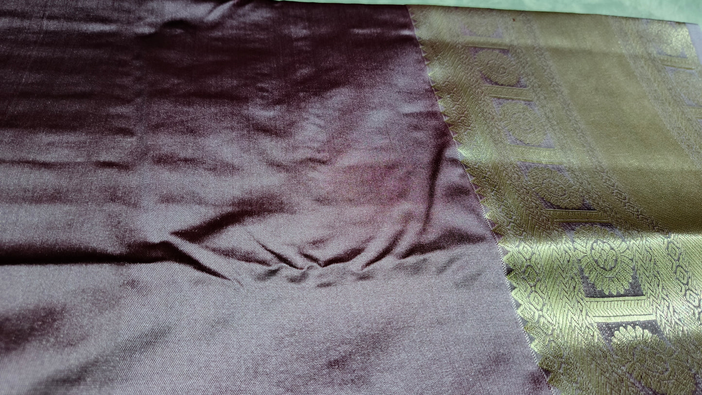 Pink with pastel Varnajalam vegan premium kanchi silk saree LA25915