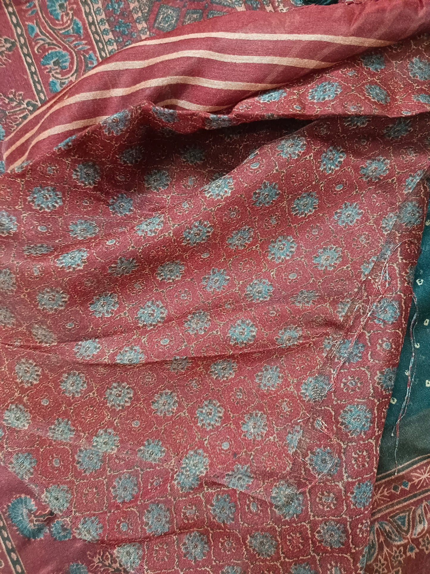 Black Fushion bandhini Ajrakh Malai cotton saree HA25411