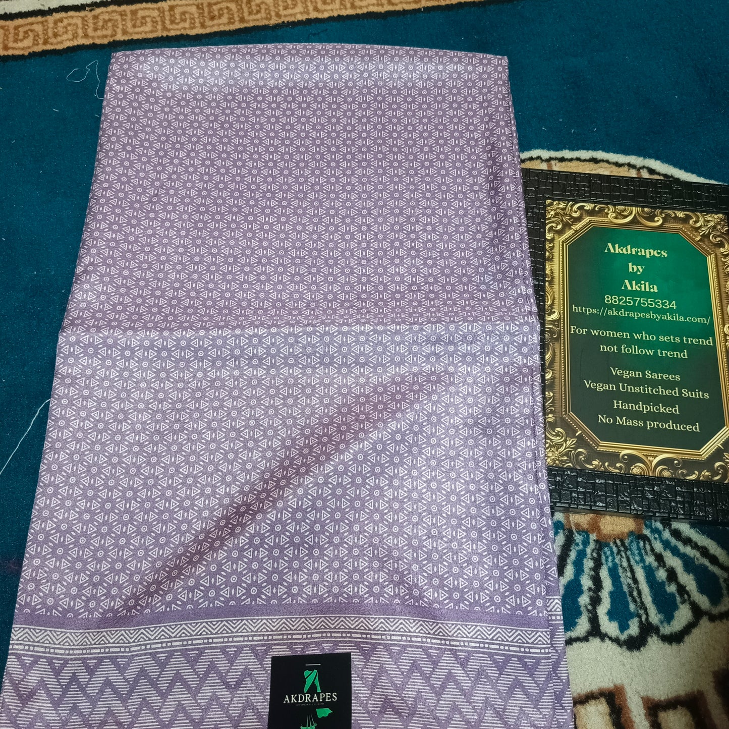 Lavender Kashmiri vegan crepe Silk vol 04 SA25672