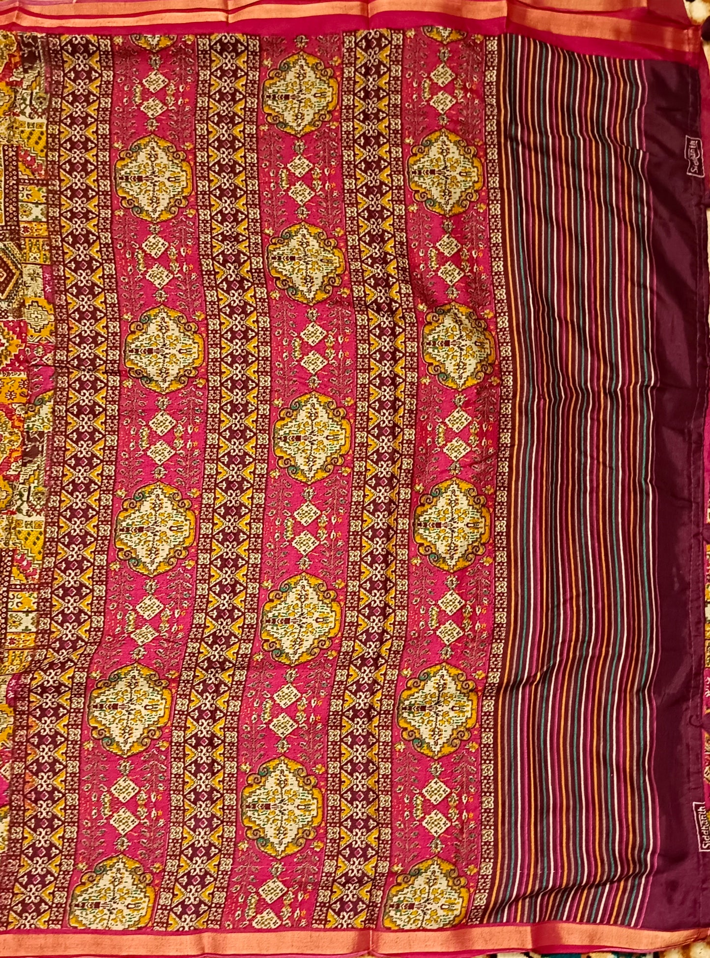 Yellow sugandha vegan digital malai cotton saree SA25579