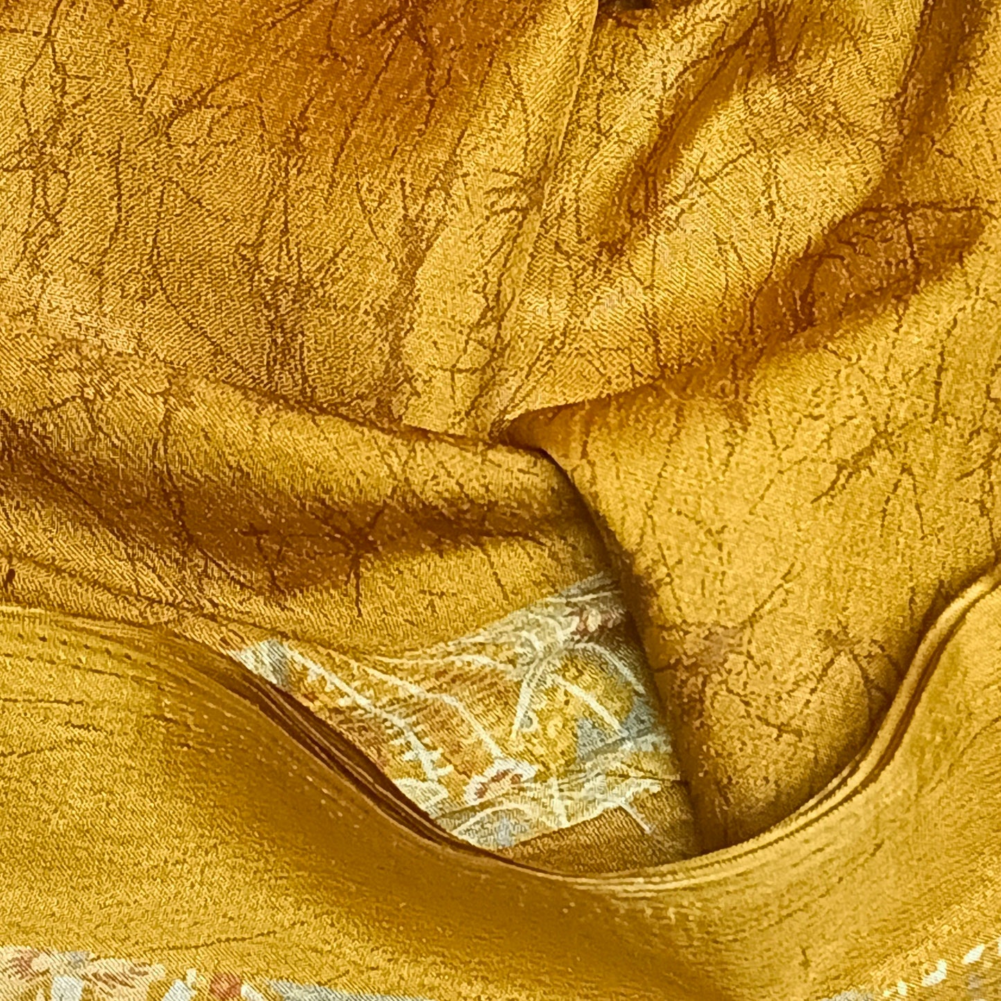 Yellow Vriddhi silk vol 4 Paisley vegan tussar crepe digital saree SA25649