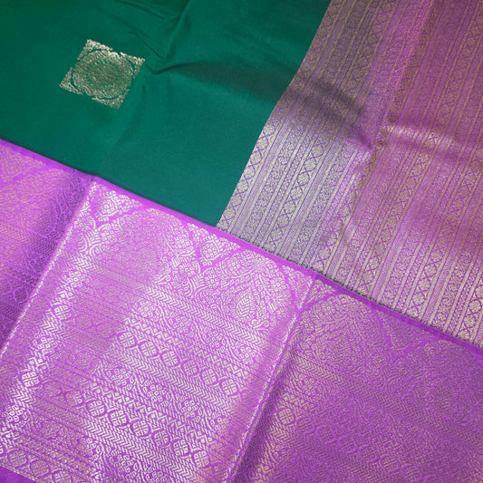 Green Lavender Parampara vegan kanchi silk saree GA26140