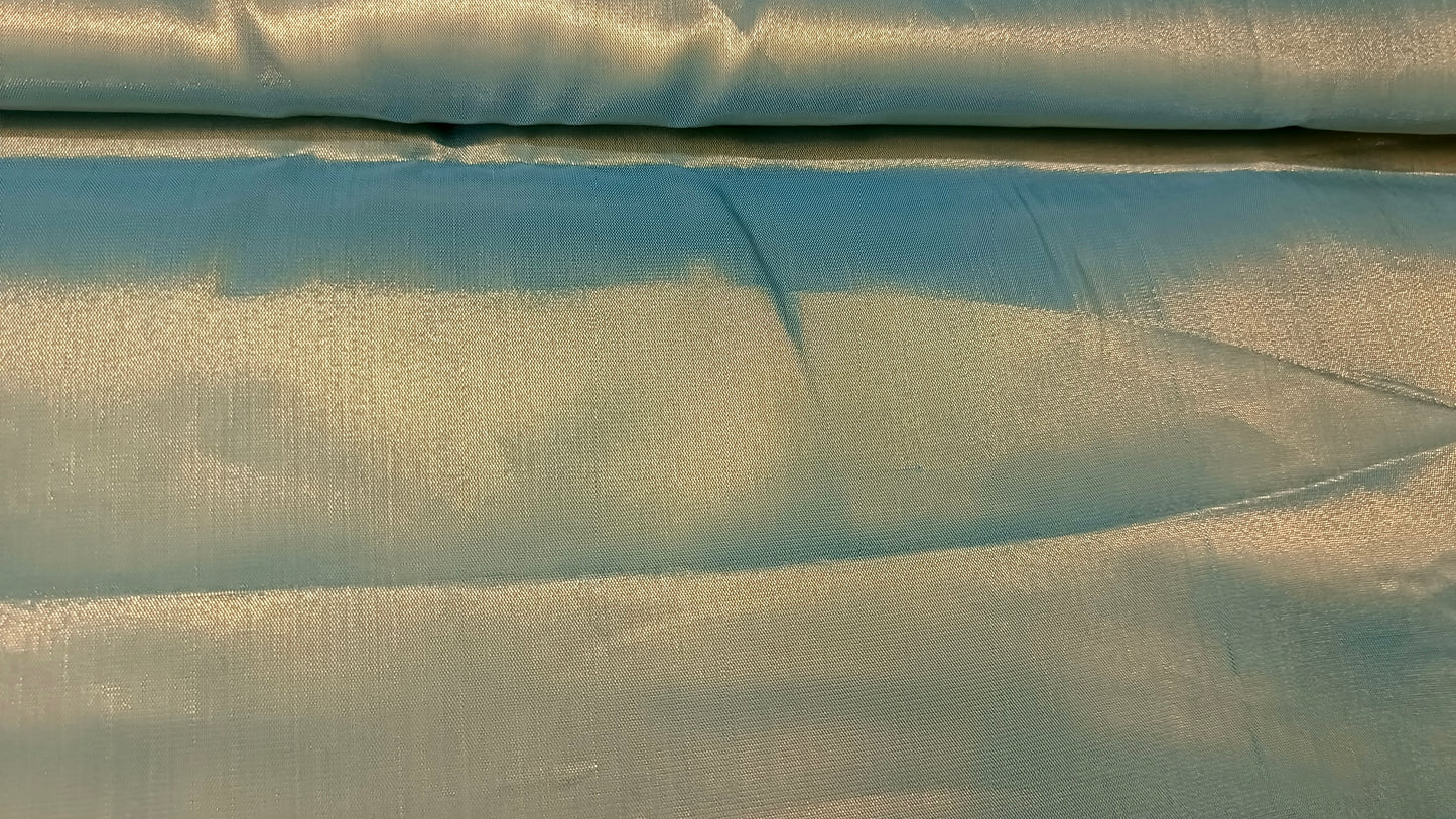 Ice blue Radiance Heritage vegan self tissue kanchi silk saree LA25936