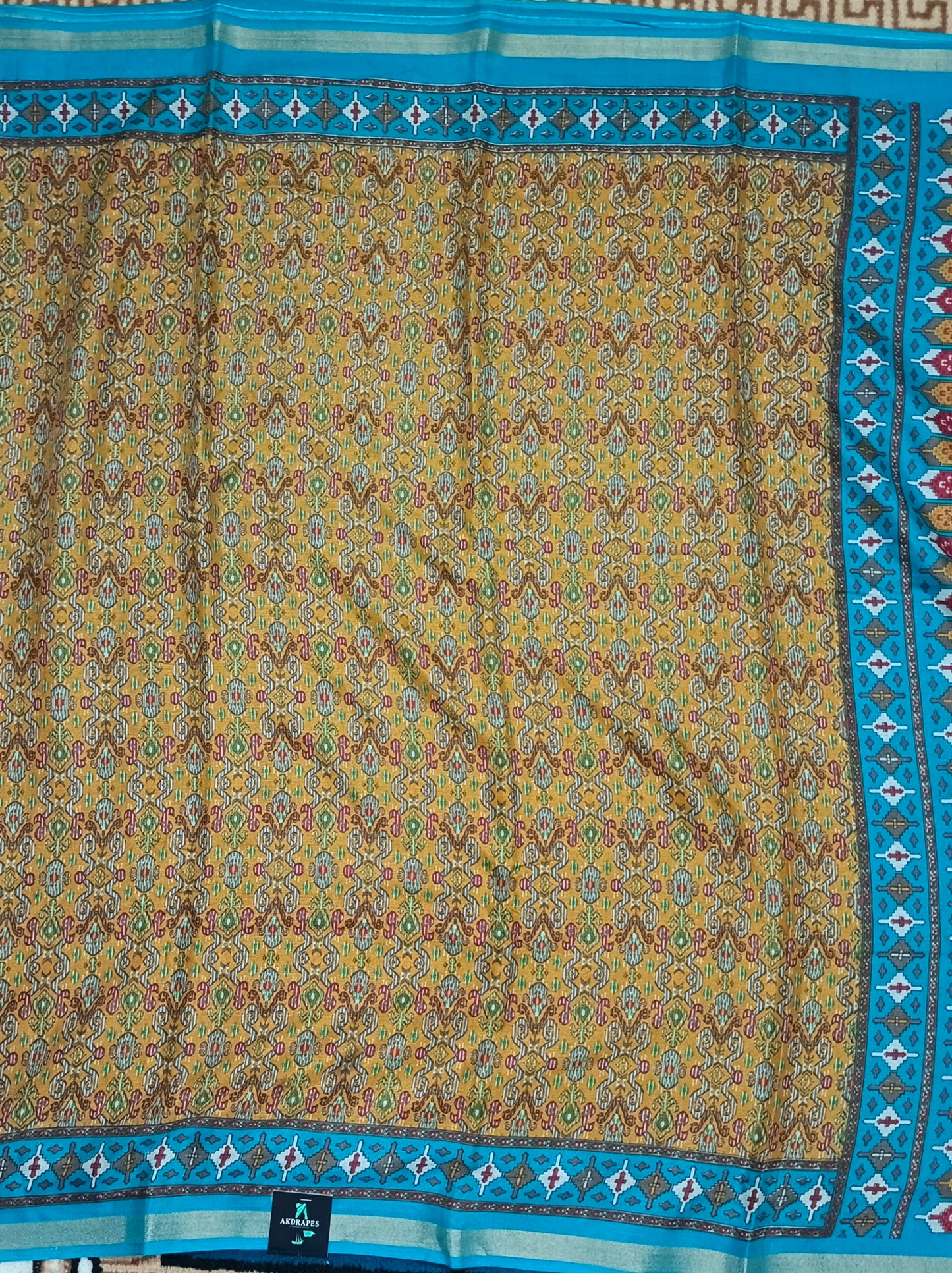 Mustard Yellow sugandha vegan digital malai cotton saree SA25575