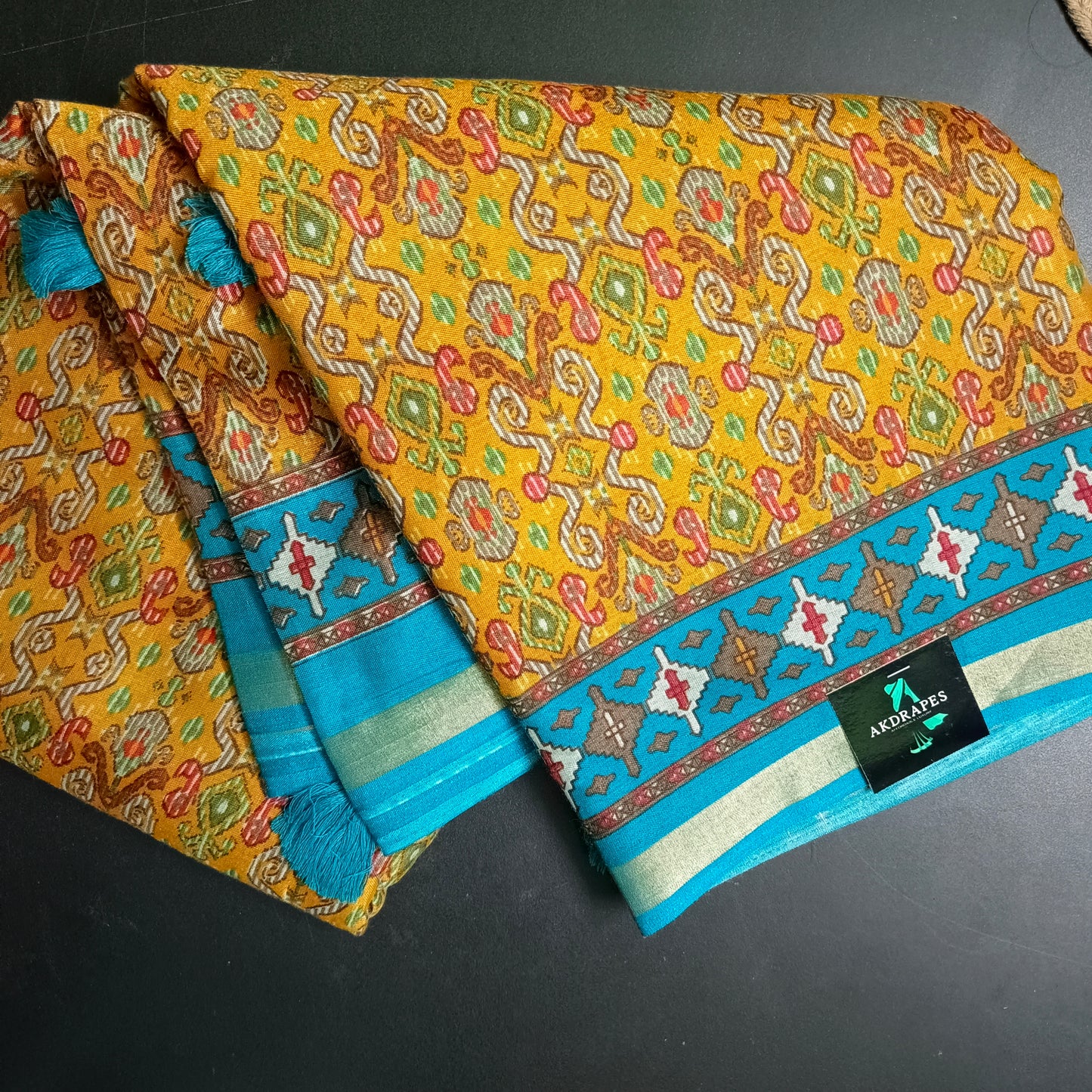 Mustard Yellow sugandha vegan digital malai cotton saree SA25575