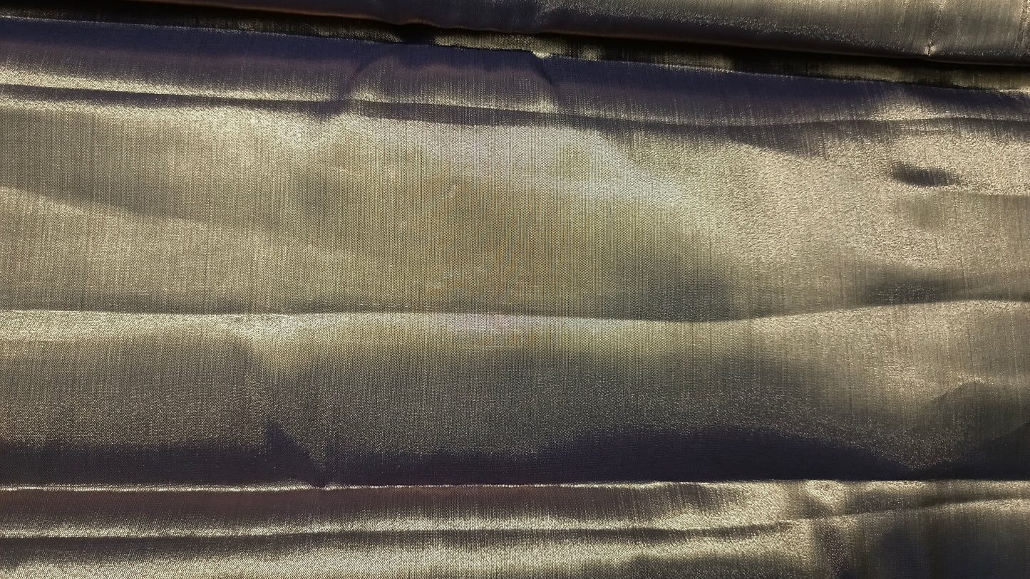 copper Radiance Heritage vegan self tissue kanchi silk saree LA25937