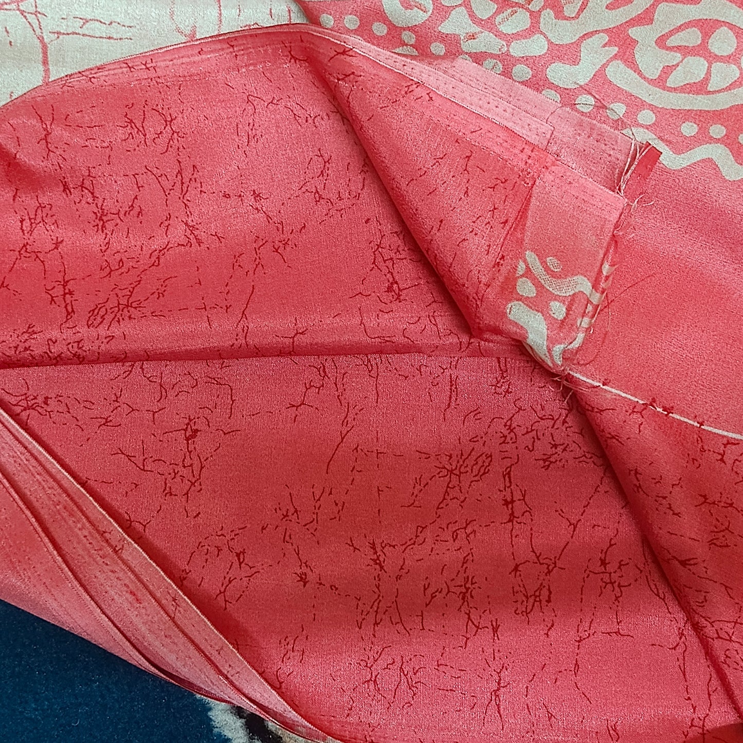 Peach Vriddhi silk vol 5 Batik vegan tussar crepe digital saree SA25651