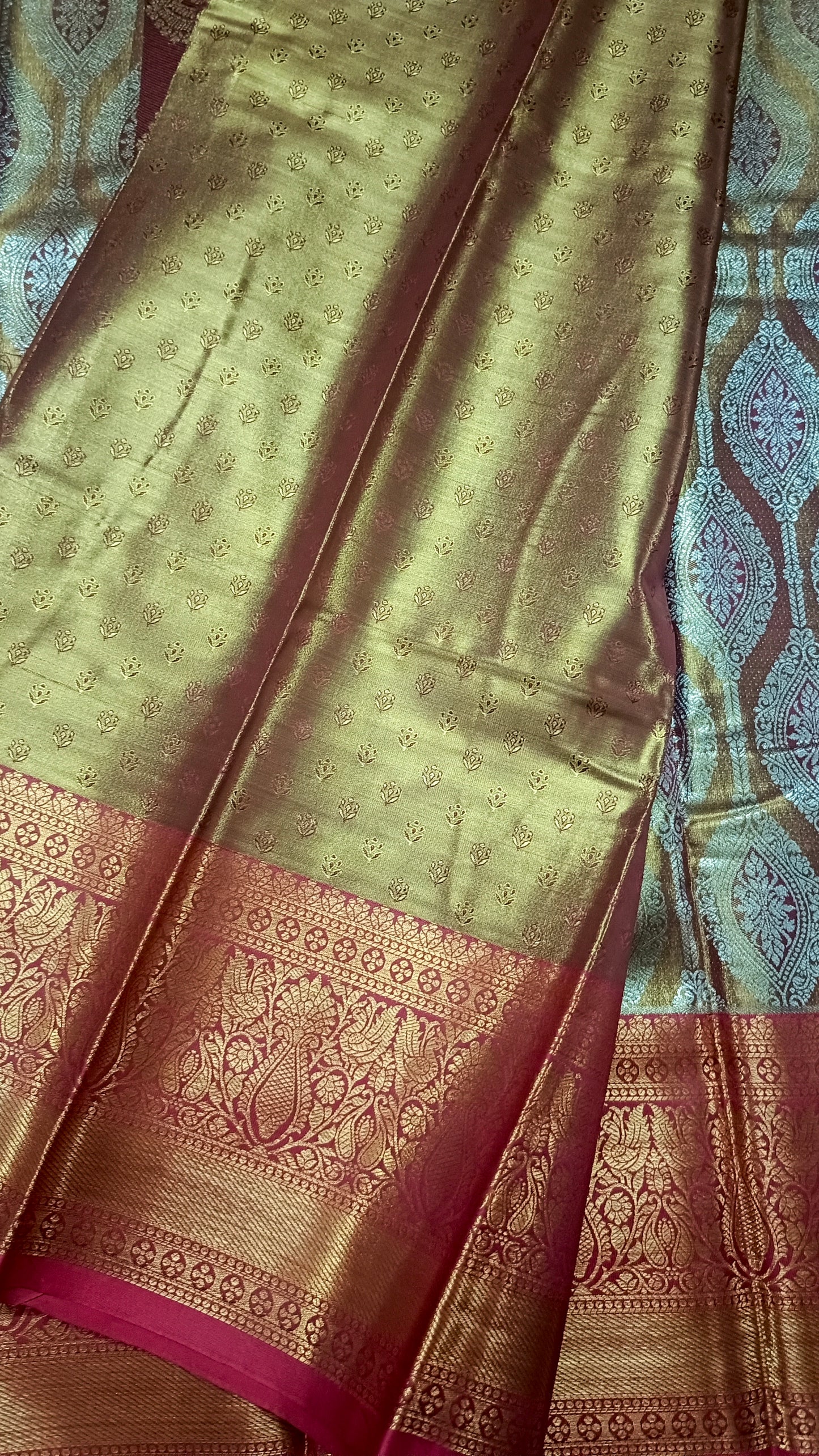 Red Gold Swarnika Vegan bridal silk saree JA25311
