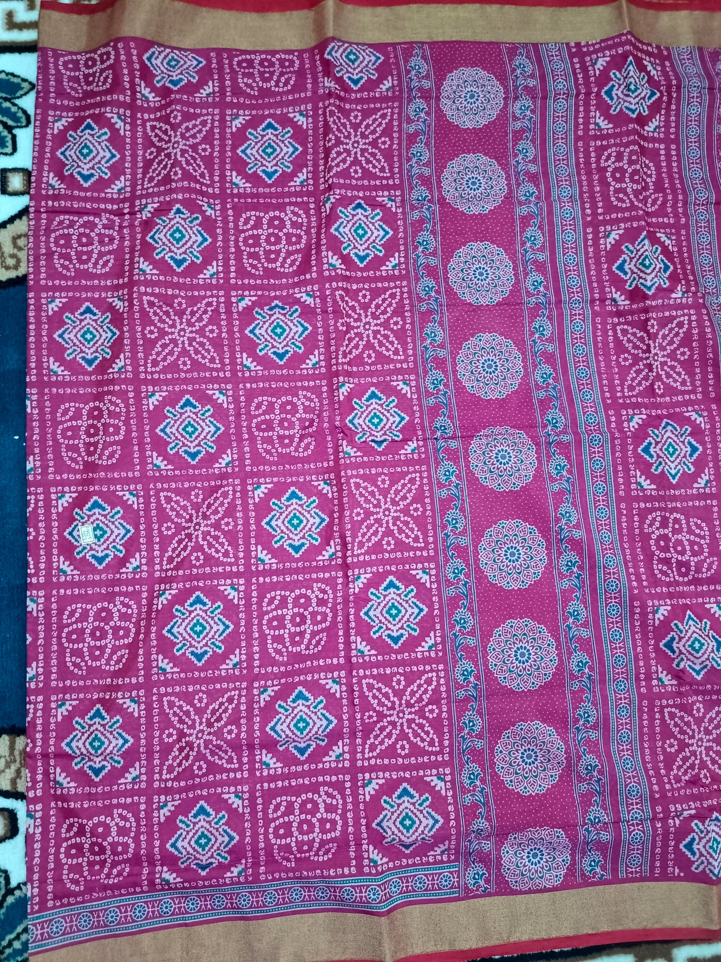 Pink patola bandhini vegan mull cotton saree HA25457 - Lightweight Summer Wear 🌿