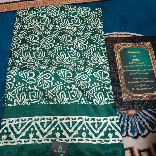 Green Kashmiri vegan crepe Silk vol 05 SA25675