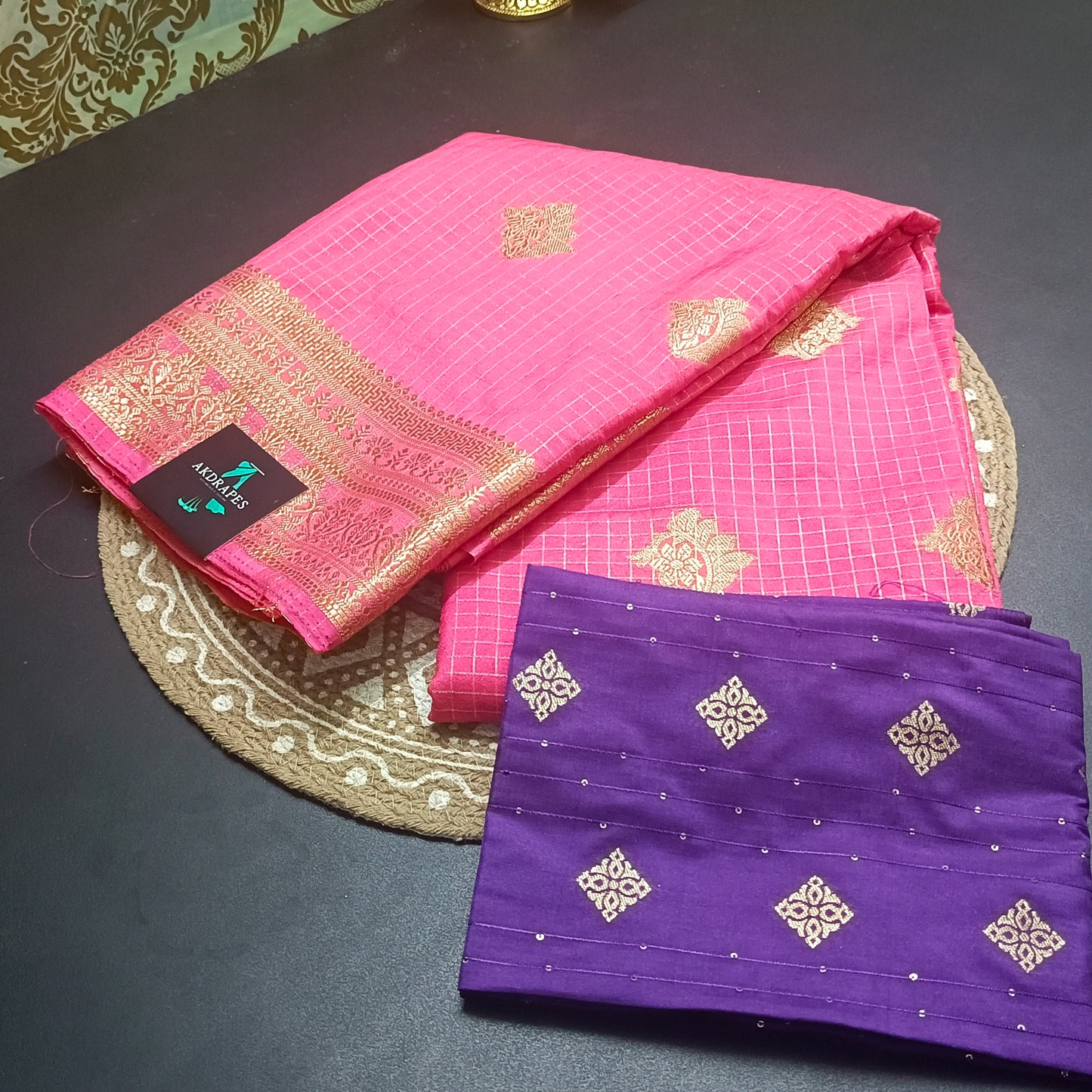 Pink Jaalika Vegan Viscose Georgette Saree MA25222